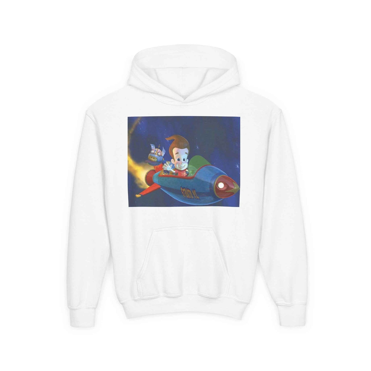 Kids Space Adventure Hoodie - Perfect for Playtime, Unique Gift, Cozy Apparel, Cartoon Theme, Fun and Imaginative - I&B