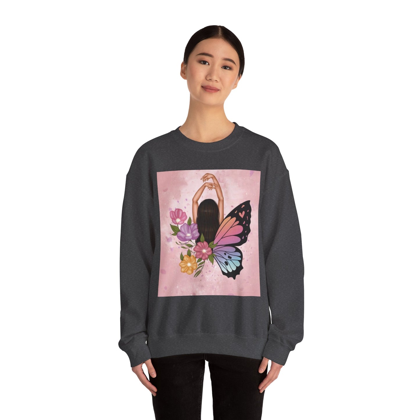 Floral Butterfly Crewneck Sweatshirt - Boho Style, Gift for Her, Cozy Fall Apparel, Perfect for Birthdays, Casual Wear, Inspirational [...]