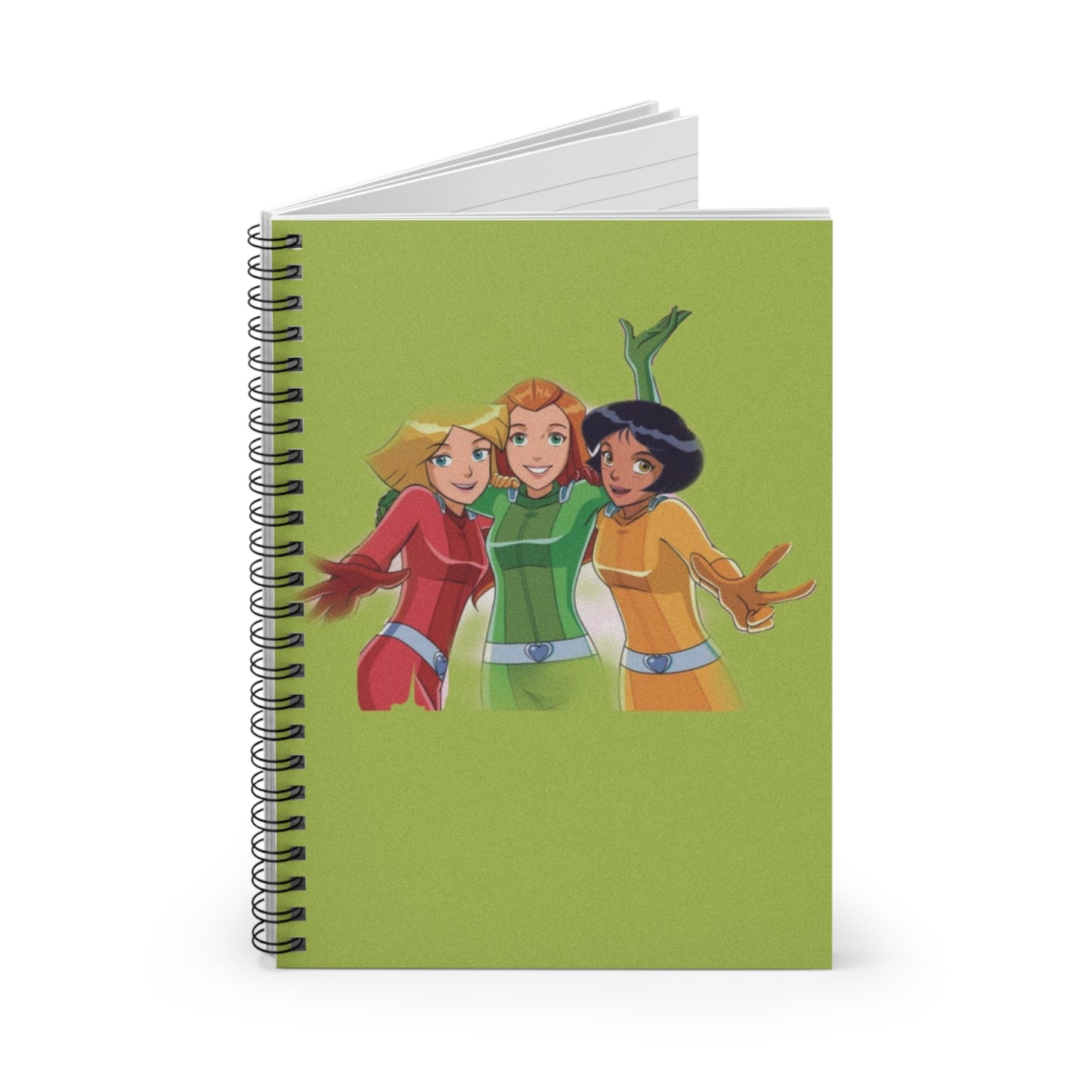 Stylish Spiral Notebook - Ruled Lines, Cute Gift for Girls, Motivational Journal, Fun Back to School Supplies, Cartoon Character Stationery