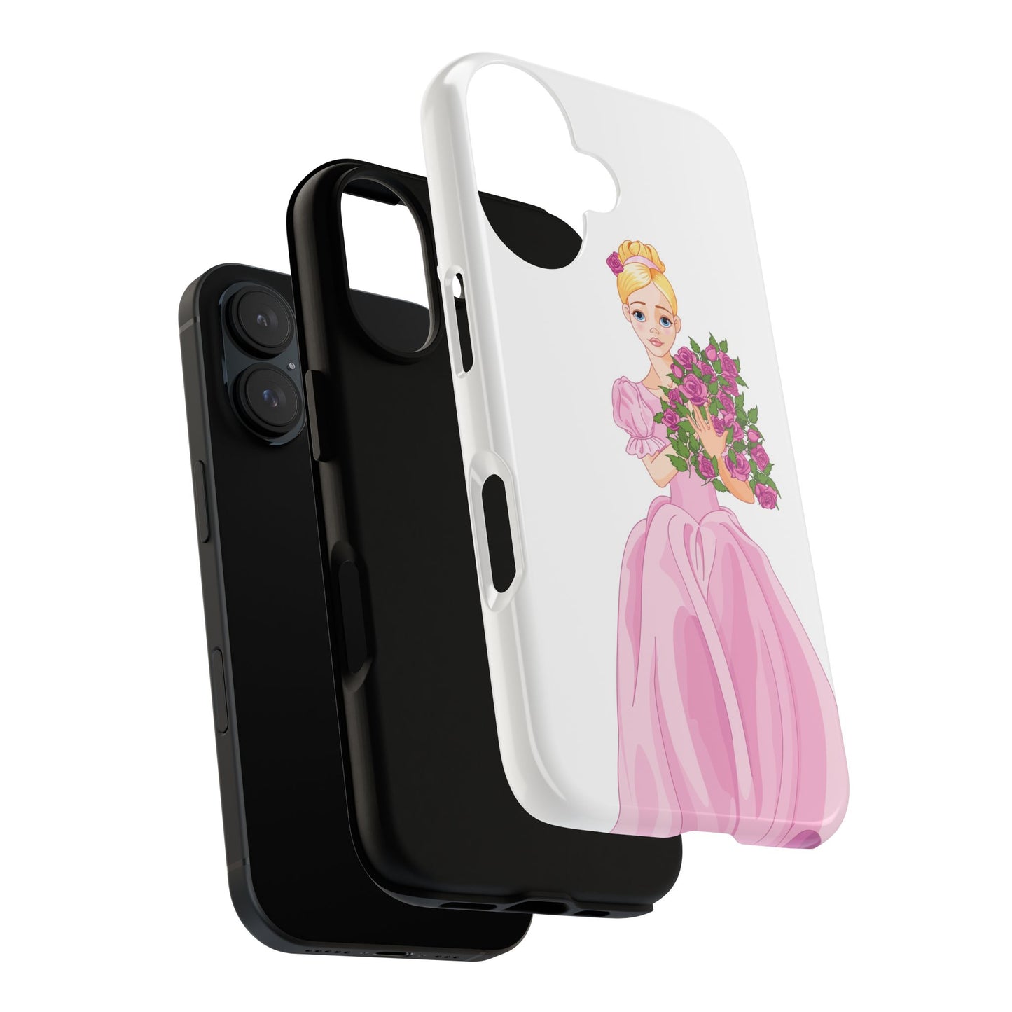 Cinderella Floral Phone Case, Tough Cases for Disney Fans, Cute Protection, Gift for Her, Magical Accessories, Fantasy Design