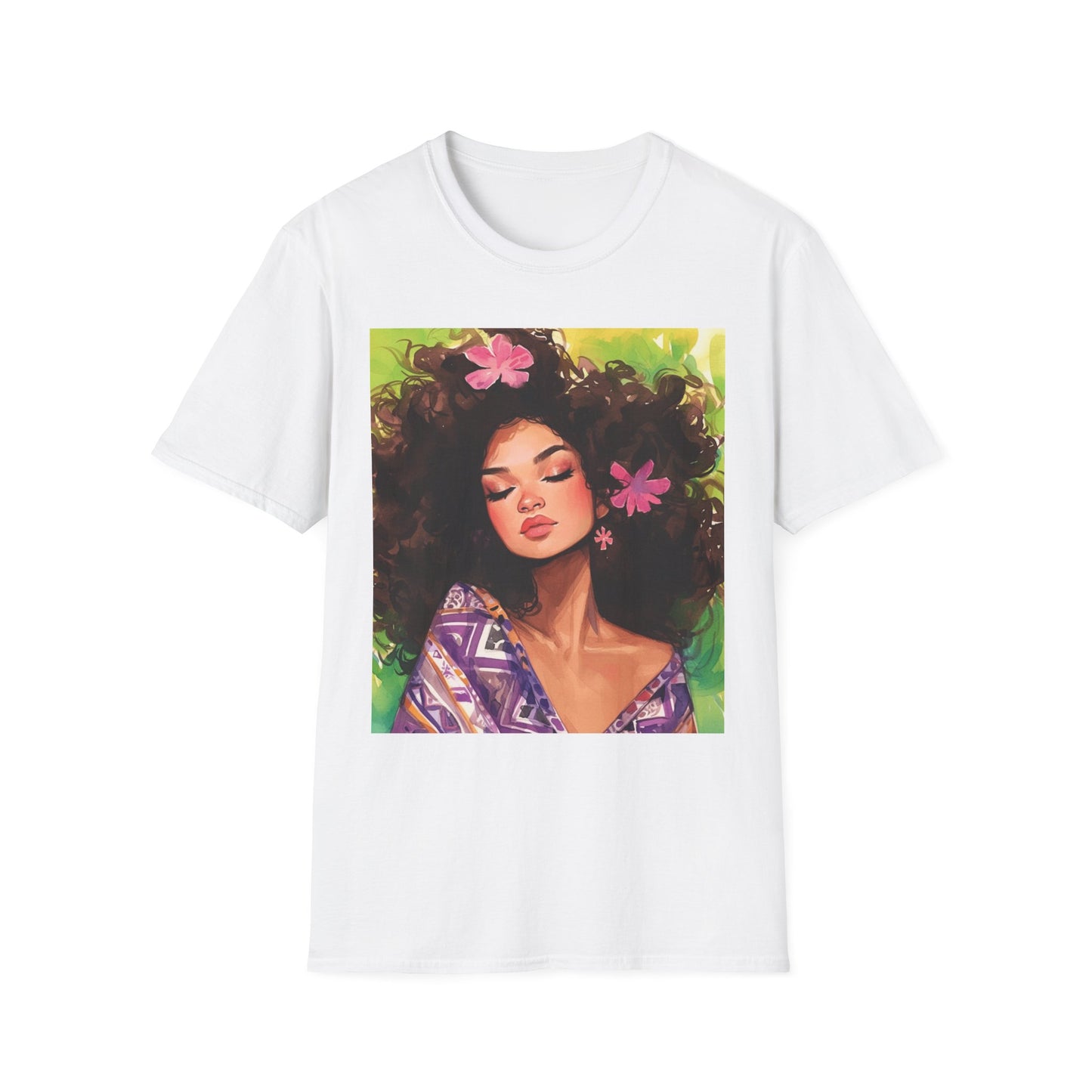 Bohemian Floral T-Shirt, Artistic Tee, Gift for Her, Summer Fashion, Casual Wear, Aesthetic Top, Nature Lover's Tee