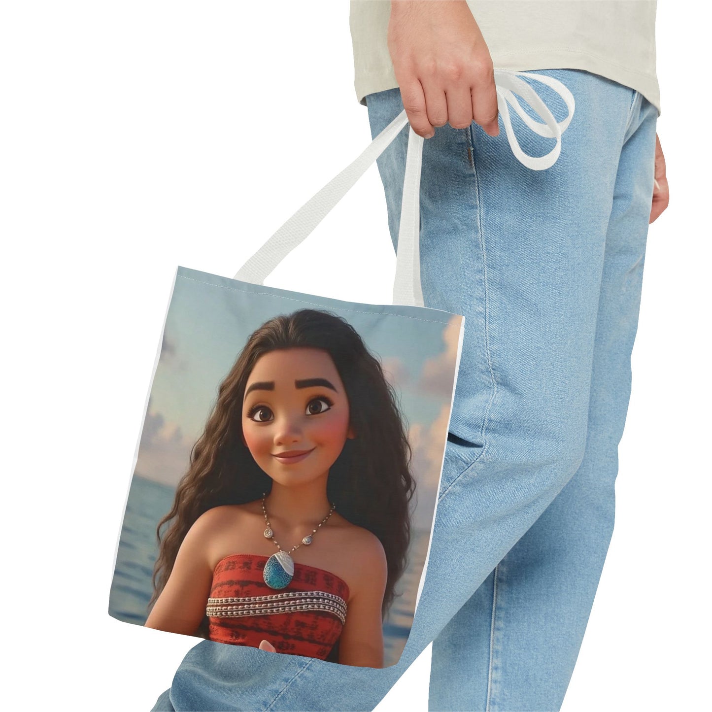 Moana-Inspired Tote Bag, Stylish Beach Tote, Gen Z Fashion, Vacation Accessory, Gift for Disney Lovers, Eco-Friendly Bag