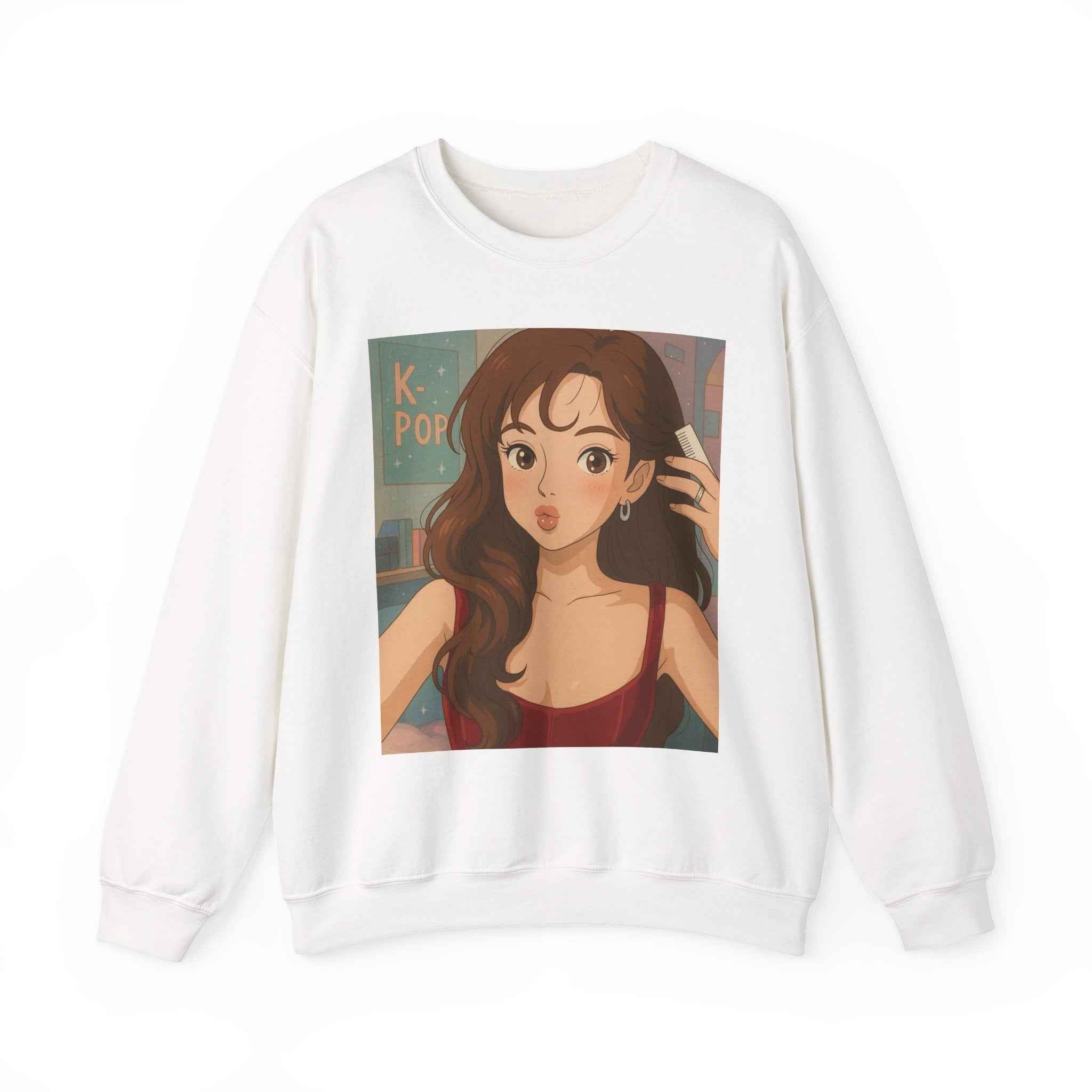 K-Pop Inspired Crewneck Sweatshirt, Cozy Pullover, Casual Sweatshirt, Perfect Gift for Fans, Trendy Aesthetic Fashion, Comfy Everyday Wear - I&B