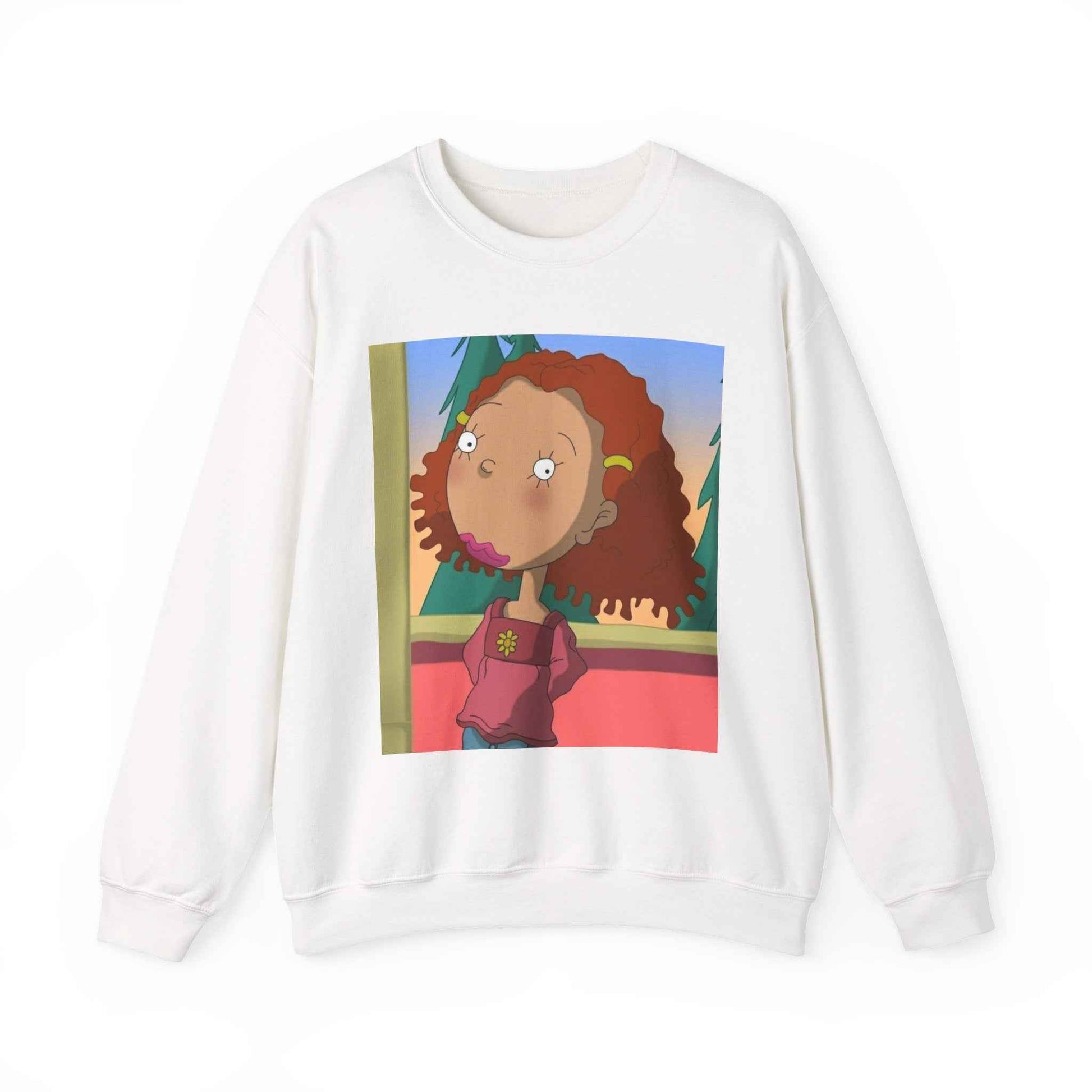 Trendy Cartoon Sweatshirt - Cozy Unisex Crewneck with Playful Character Design, Perfect for Casual Outings, Holidays & Gifts - I&B