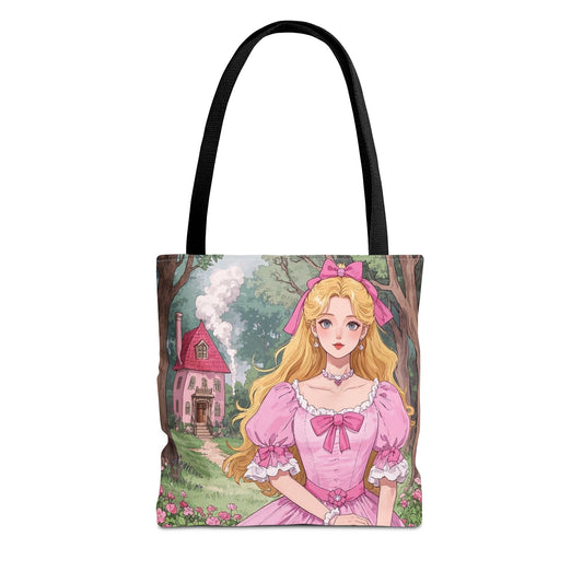 Charming Fairy Tale Tote Bag, Whimsical Pink Bag, Gift for Dreamers, Stylish Carryall for Everyday Use, Perfect for Parties and Events