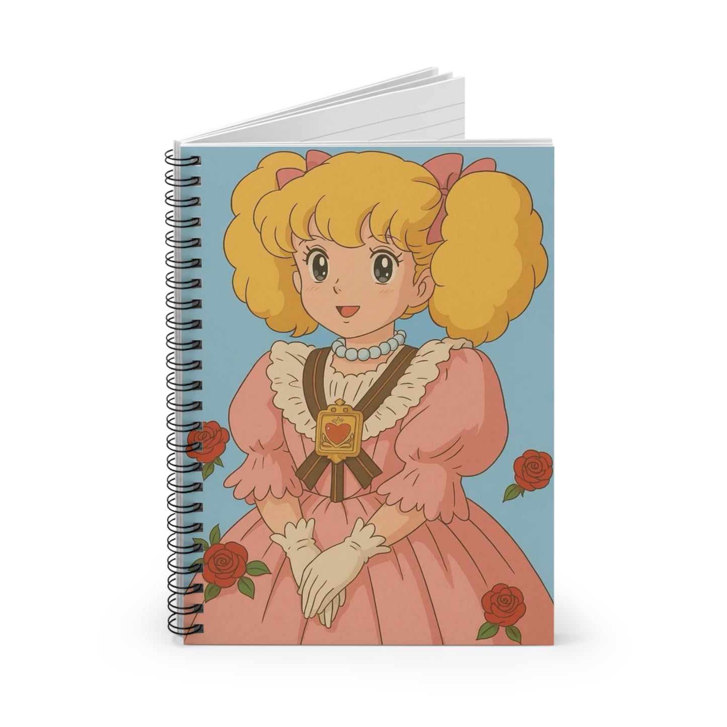Charming Vintage-Inspired Spiral Notebook - Ruled Line, Cute Stationery, Gift for Students, Kawaii Journal, Art Lovers