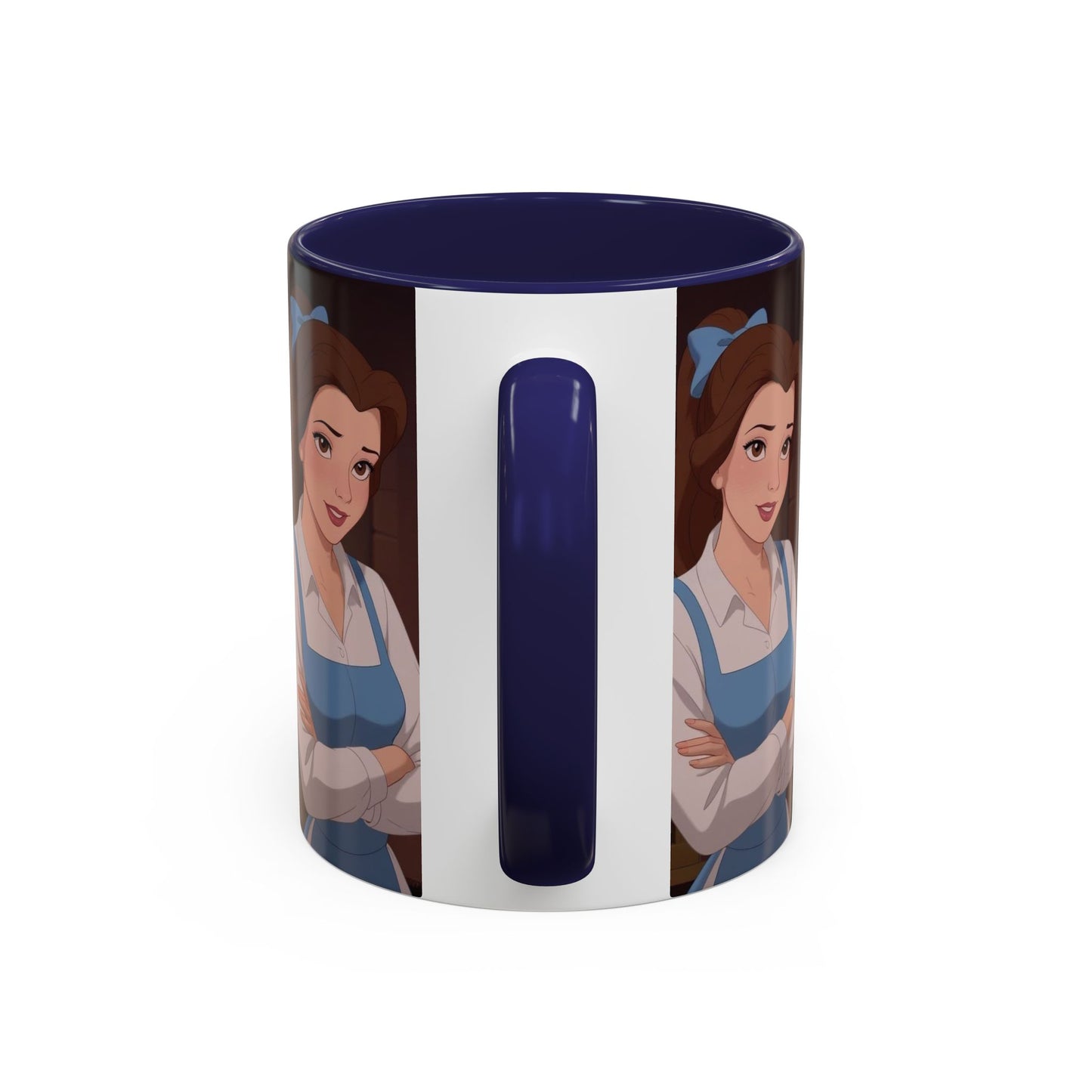Enchanting Belle Accent Coffee Mug, Disney Mug, Gift for Her, Movie Lover, Unique Kitchenware, Animated Character Mug