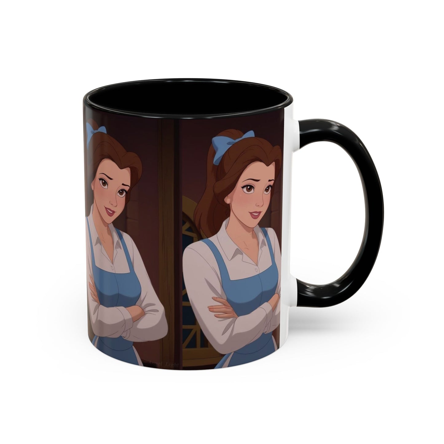 Enchanting Belle Accent Coffee Mug, Disney Mug, Gift for Her, Movie Lover, Unique Kitchenware, Animated Character Mug
