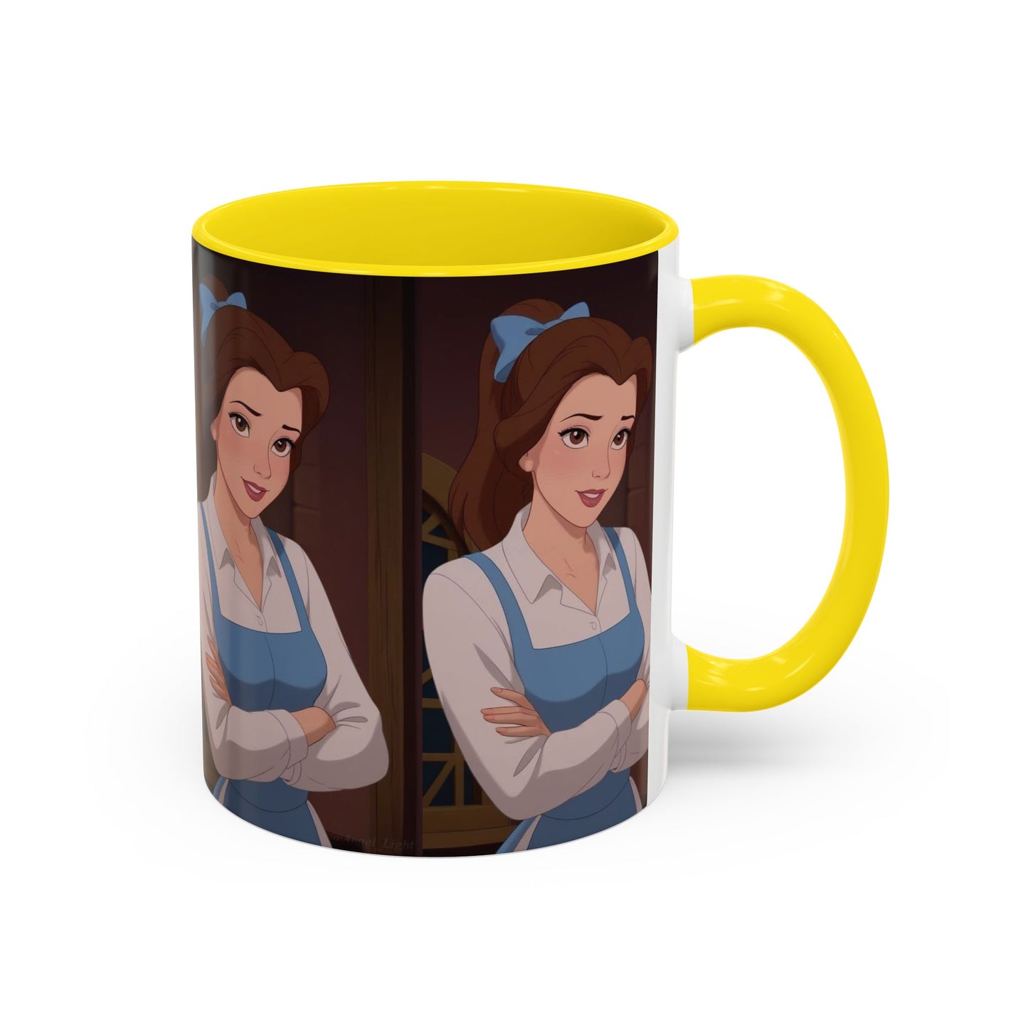 Enchanting Belle Accent Coffee Mug, Disney Mug, Gift for Her, Movie Lover, Unique Kitchenware, Animated Character Mug
