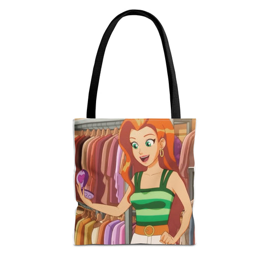 Colorful Shopping Tote Bag, Eco-Friendly Tote, Cartoon Character Bag, Reusable Grocery Bag, Gift for Her, Trendy Everyday Tote