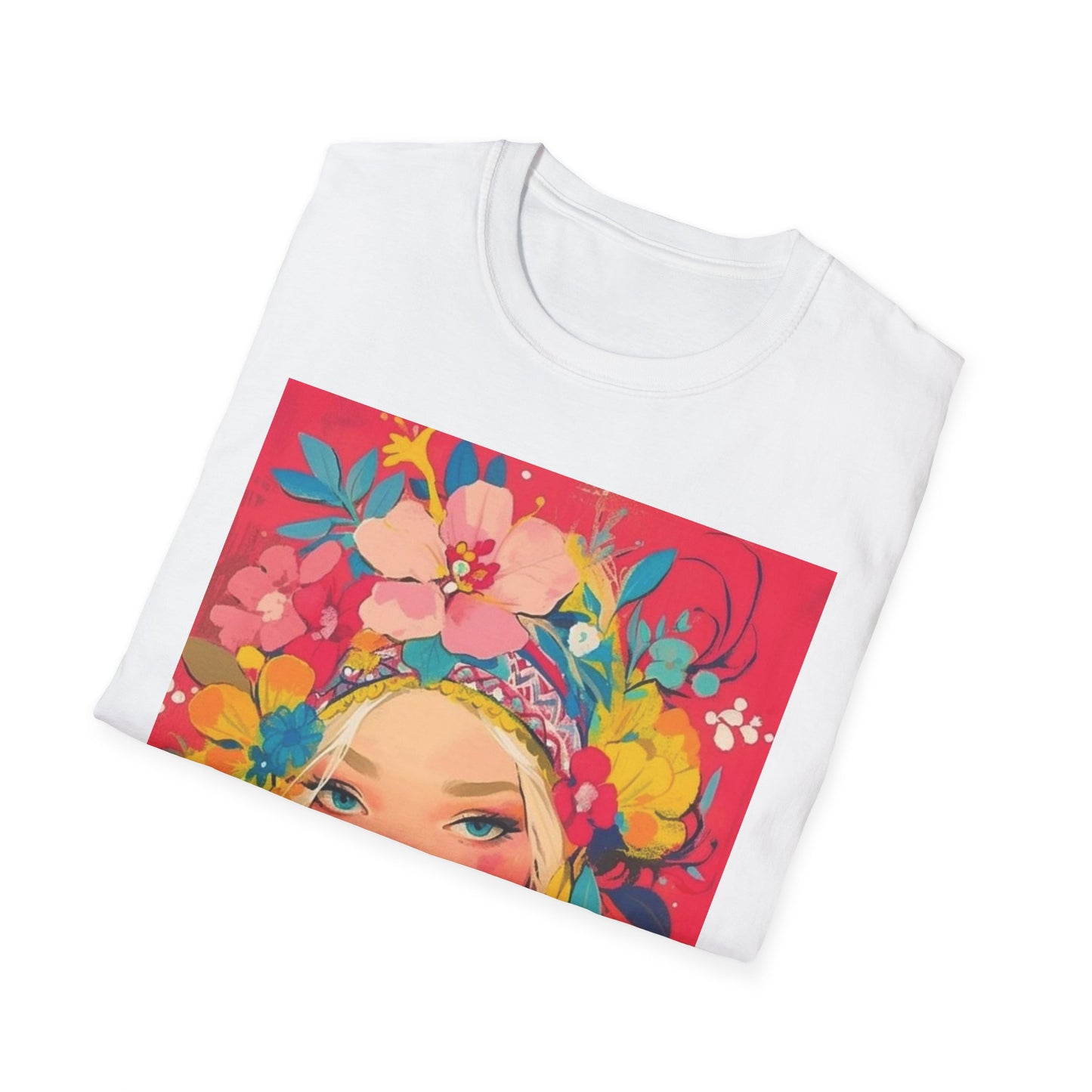 Floral Goddess T-Shirt, Soft Cotton Tee, Boho Chic Apparel, Casual Style, Gift for Her, Summer Fashion
