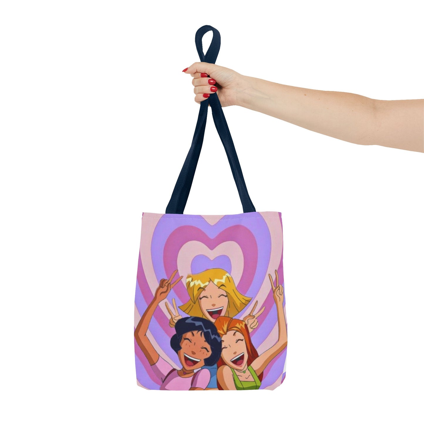 Vibrant Friendship Tote Bag, Cute Shopping Tote, Gift for Friends, Eco-Friendly Bag, Heart Design, Everyday Use