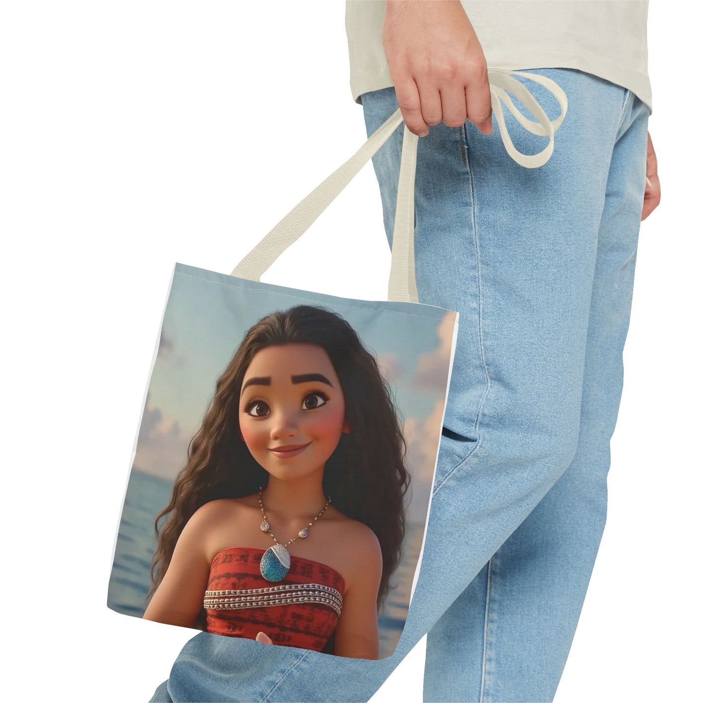 Moana-Inspired Tote Bag, Stylish Beach Tote, Gen Z Fashion, Vacation Accessory, Gift for Disney Lovers, Eco-Friendly Bag