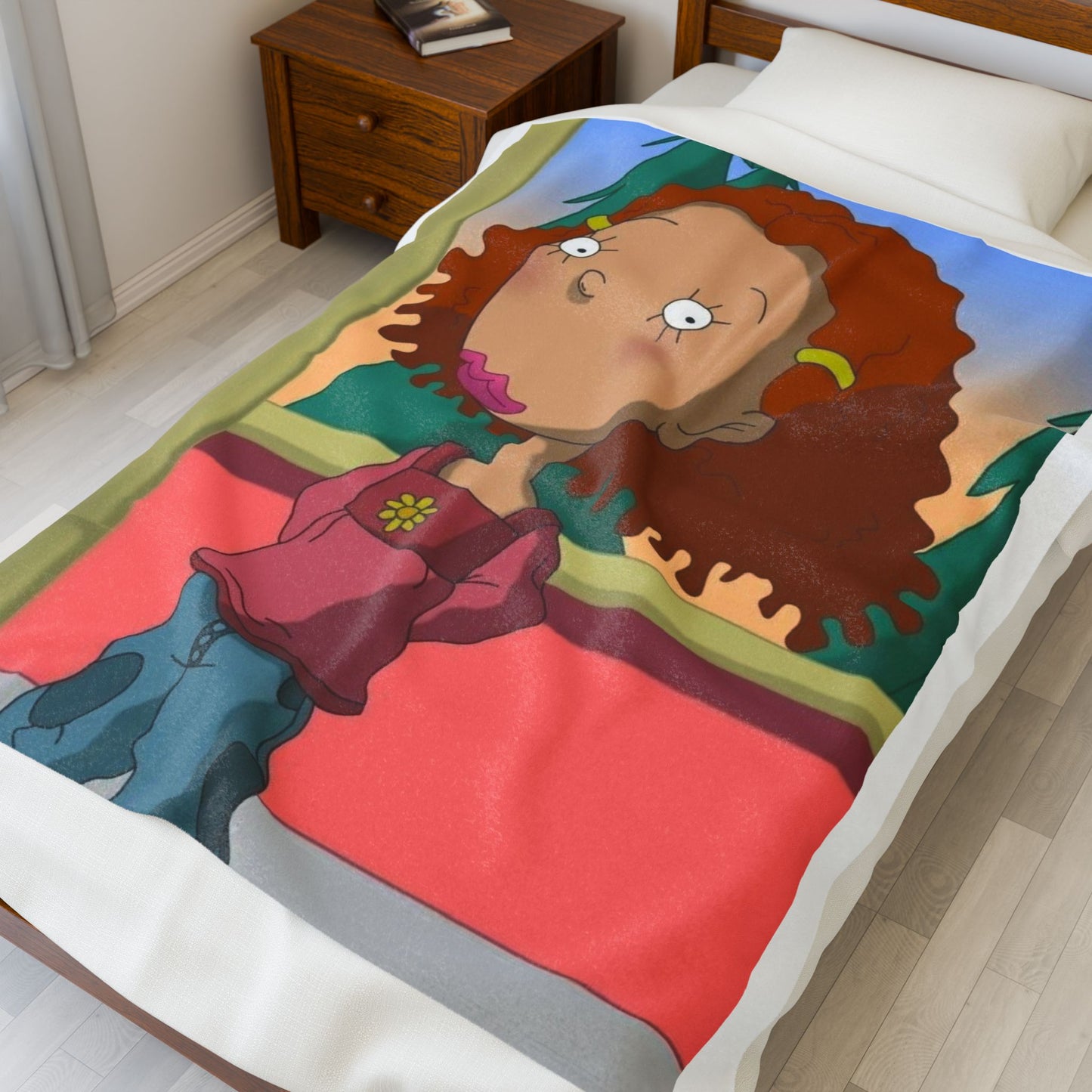 Whimsical Cartoon Velveteen Plush Blanket, Cozy Throw for Kids, Fun Gift for Birthdays, Home Decor, Snuggle Up This Winter