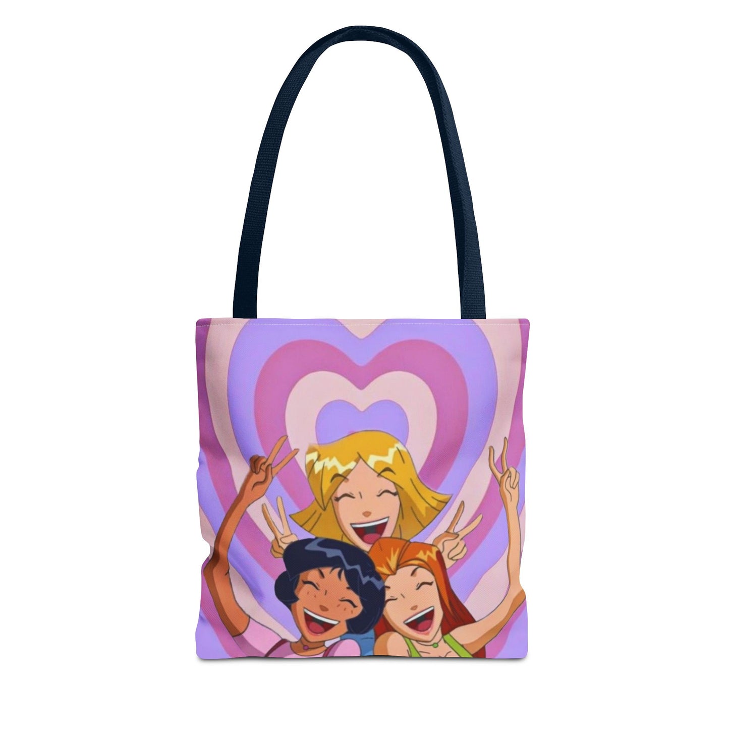 Vibrant Friendship Tote Bag, Cute Shopping Tote, Gift for Friends, Eco-Friendly Bag, Heart Design, Everyday Use