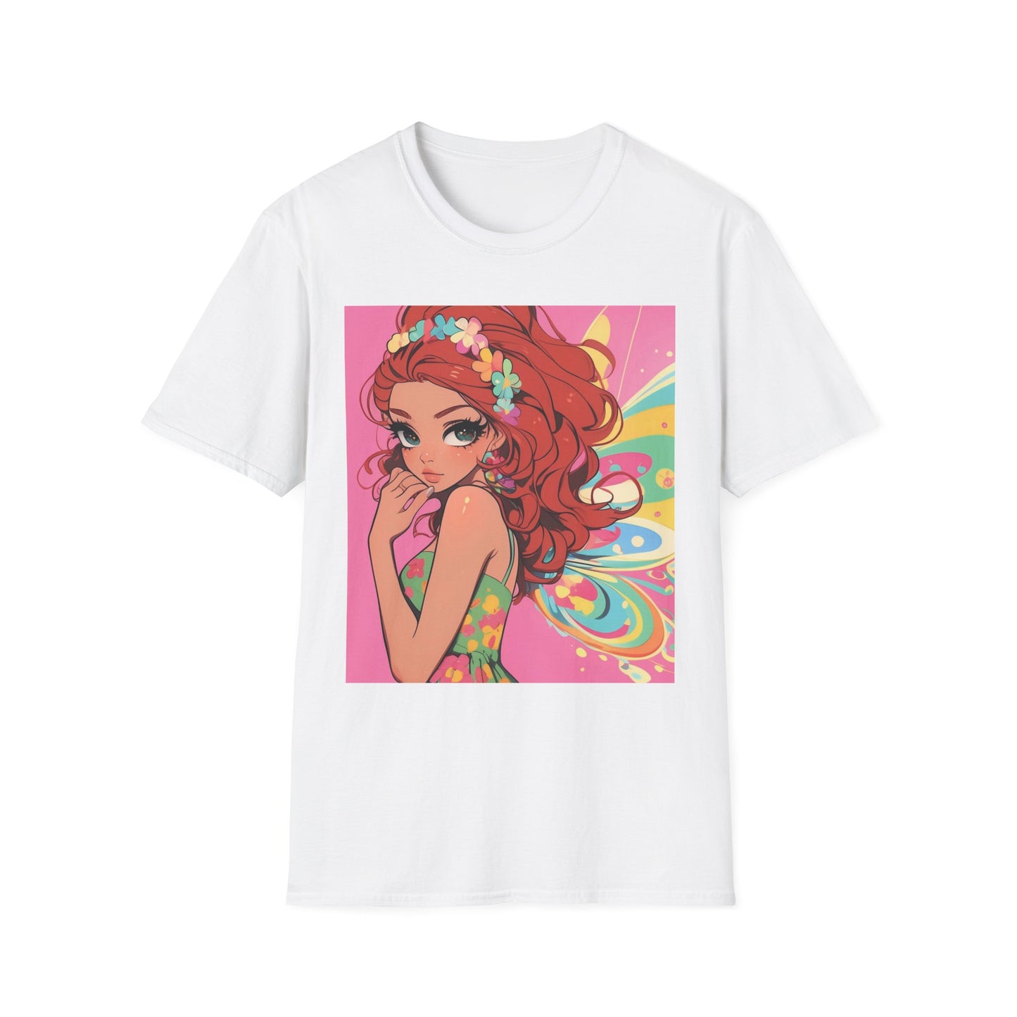 Whimsical Fairy Graphic Unisex T-Shirt, Fun Summer Apparel, Unique Gift for Her, Fairy Lover Outfit, Colorful T-Shirt for Festivals