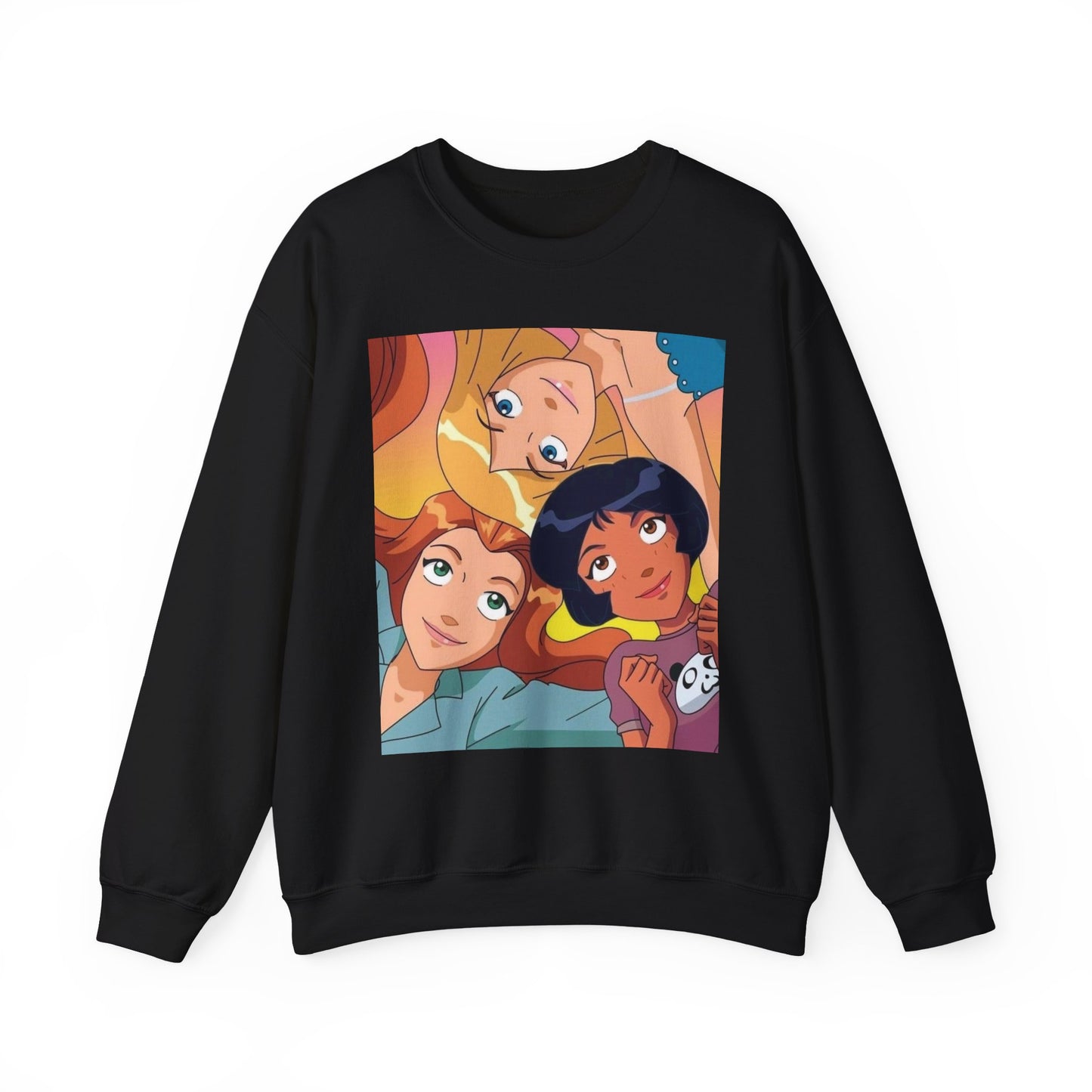 Colorful Cartoon Crewneck Sweatshirt - Cozy Gift for Friends, Casual Wear, Studio Lounge, Character Lover, Fun Fashion