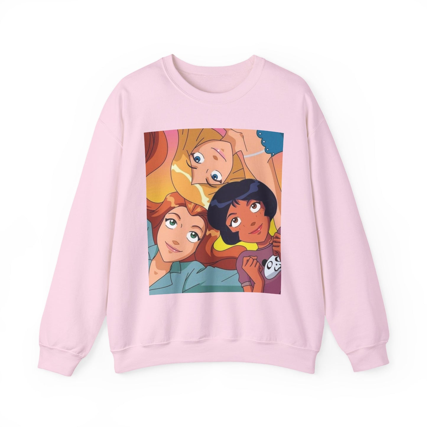 Colorful Cartoon Crewneck Sweatshirt - Cozy Gift for Friends, Casual Wear, Studio Lounge, Character Lover, Fun Fashion