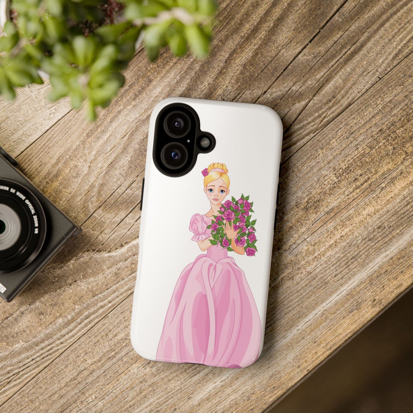 Cinderella Floral Phone Case, Tough Cases for Disney Fans, Cute Protection, Gift for Her, Magical Accessories, Fantasy Design
