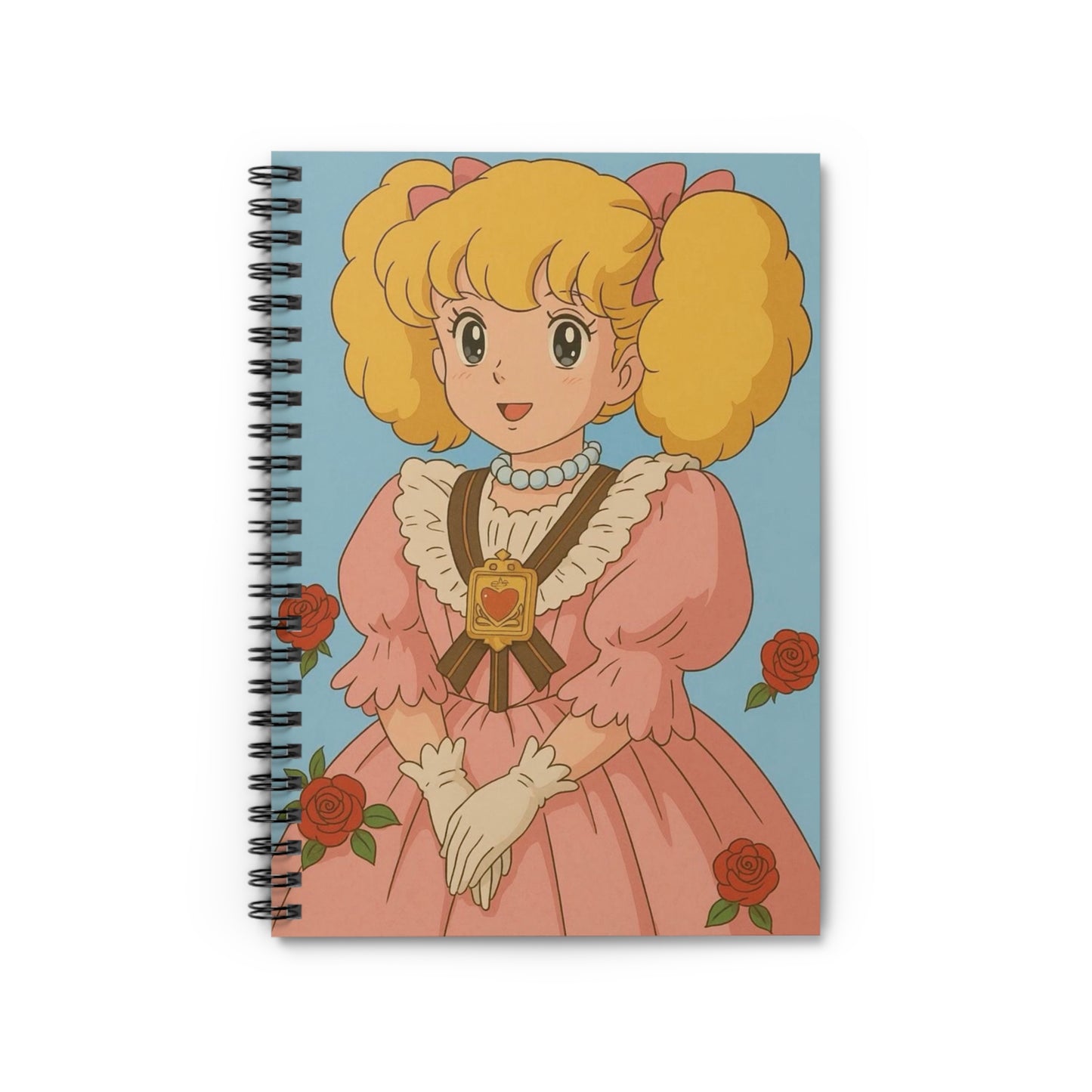 Charming Vintage-Inspired Spiral Notebook - Ruled Line, Cute Stationery, Gift for Students, Kawaii Journal, Art Lovers