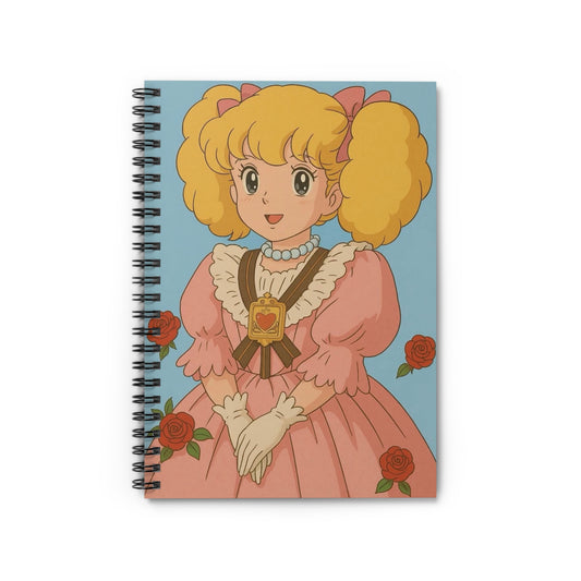Charming Vintage-Inspired Spiral Notebook - Ruled Line, Cute Stationery, Gift for Students, Kawaii Journal, Art Lovers