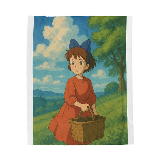Whimsical Velveteen Plush Blanket with Adorable Character Design for Cozy Snuggles, Perfect Gift for Kids, Nursery Decor, and Movie Fans