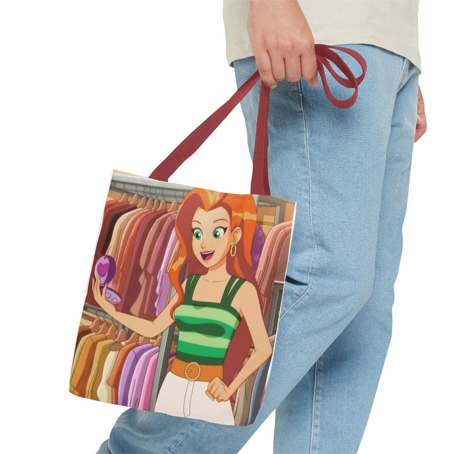 Colorful Shopping Tote Bag, Eco-Friendly Tote, Cartoon Character Bag, Reusable Grocery Bag, Gift for Her, Trendy Everyday Tote