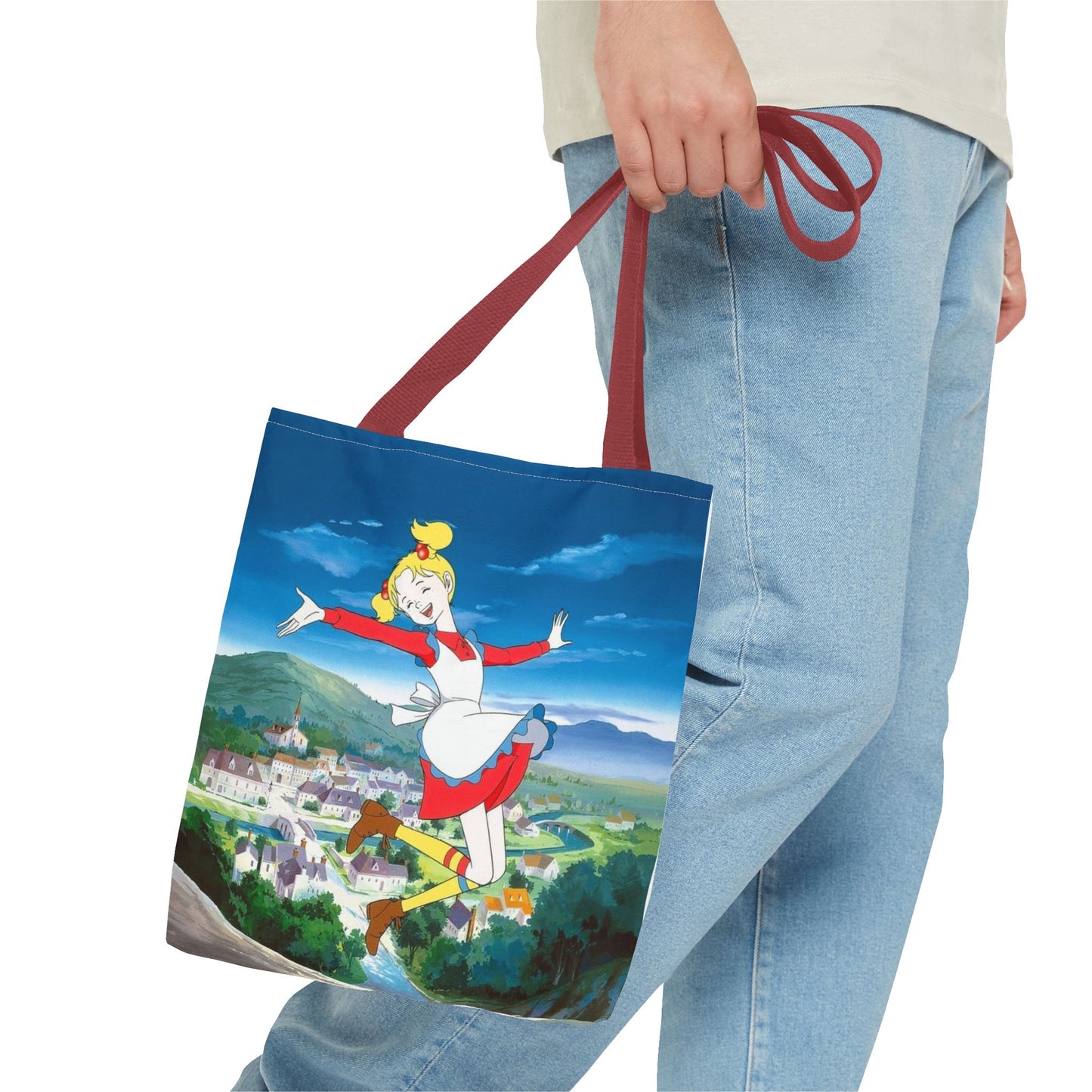 Playful Animated Tote Bag, Whimsical Shopping Tote, Cartoon Character Bag, Everyday Use, Gifts for Her