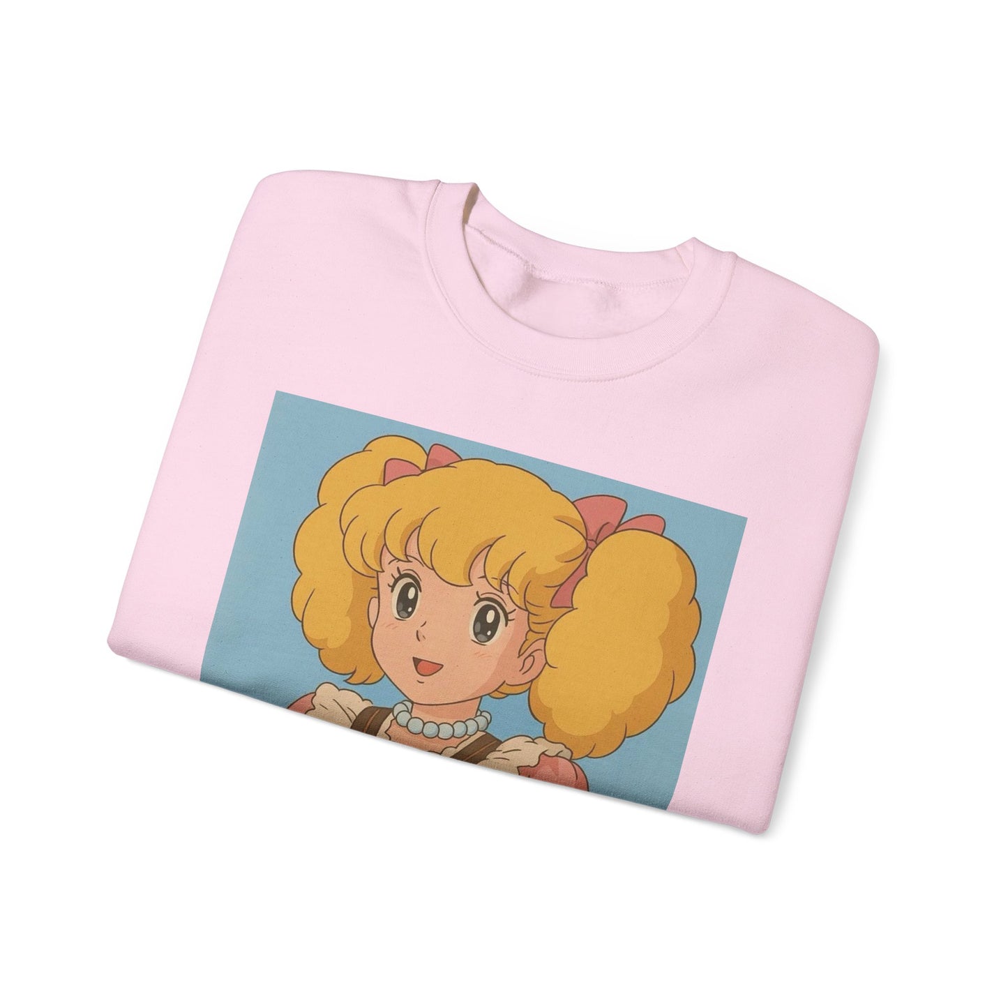Cute Vintage Cartoon Crewneck Sweatshirt - Cozy Gift for Anime Lovers, Pastel Aesthetic Apparel, Unisex Pullover for All Occasions