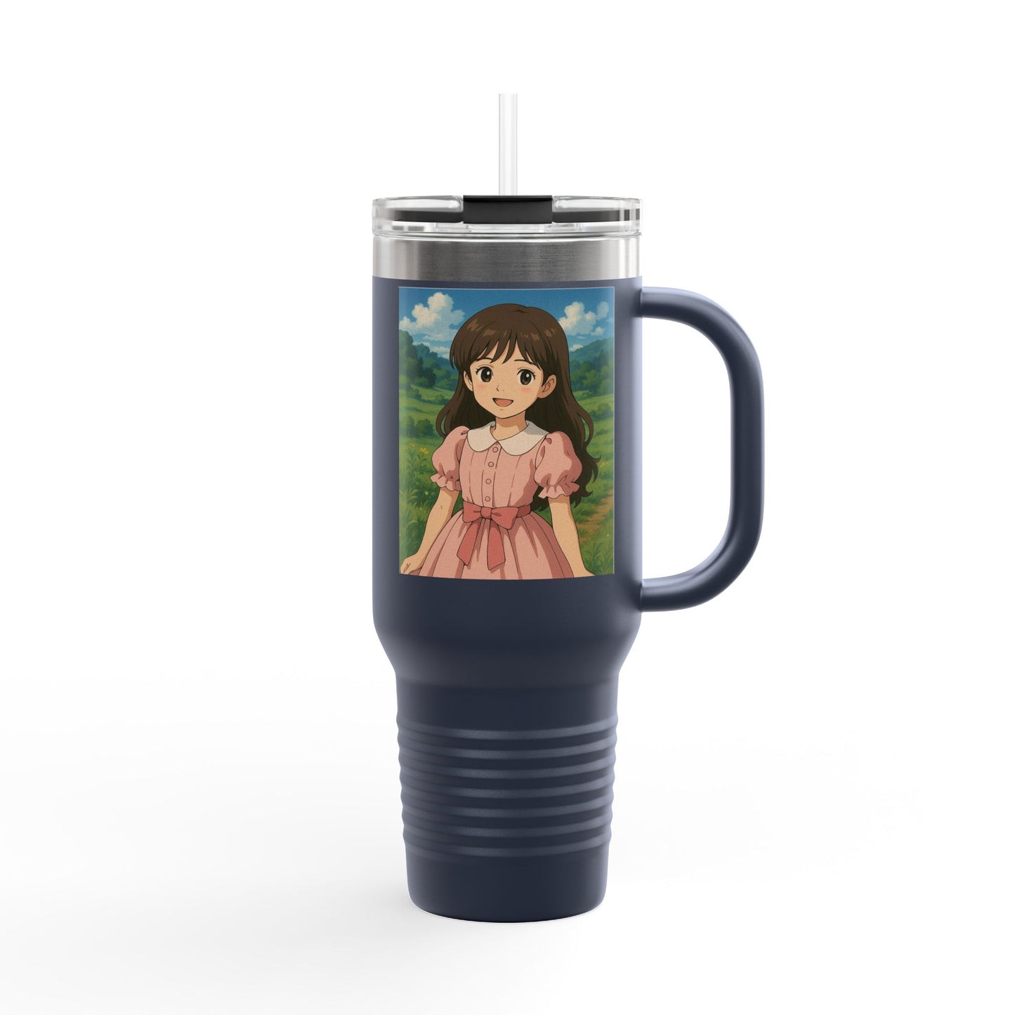 Artistic Insulated Travel Mug, 40oz - Cute Character Design, Perfect for Tea and Coffee Lovers, Unique Gift for Birthdays, Travel and Home