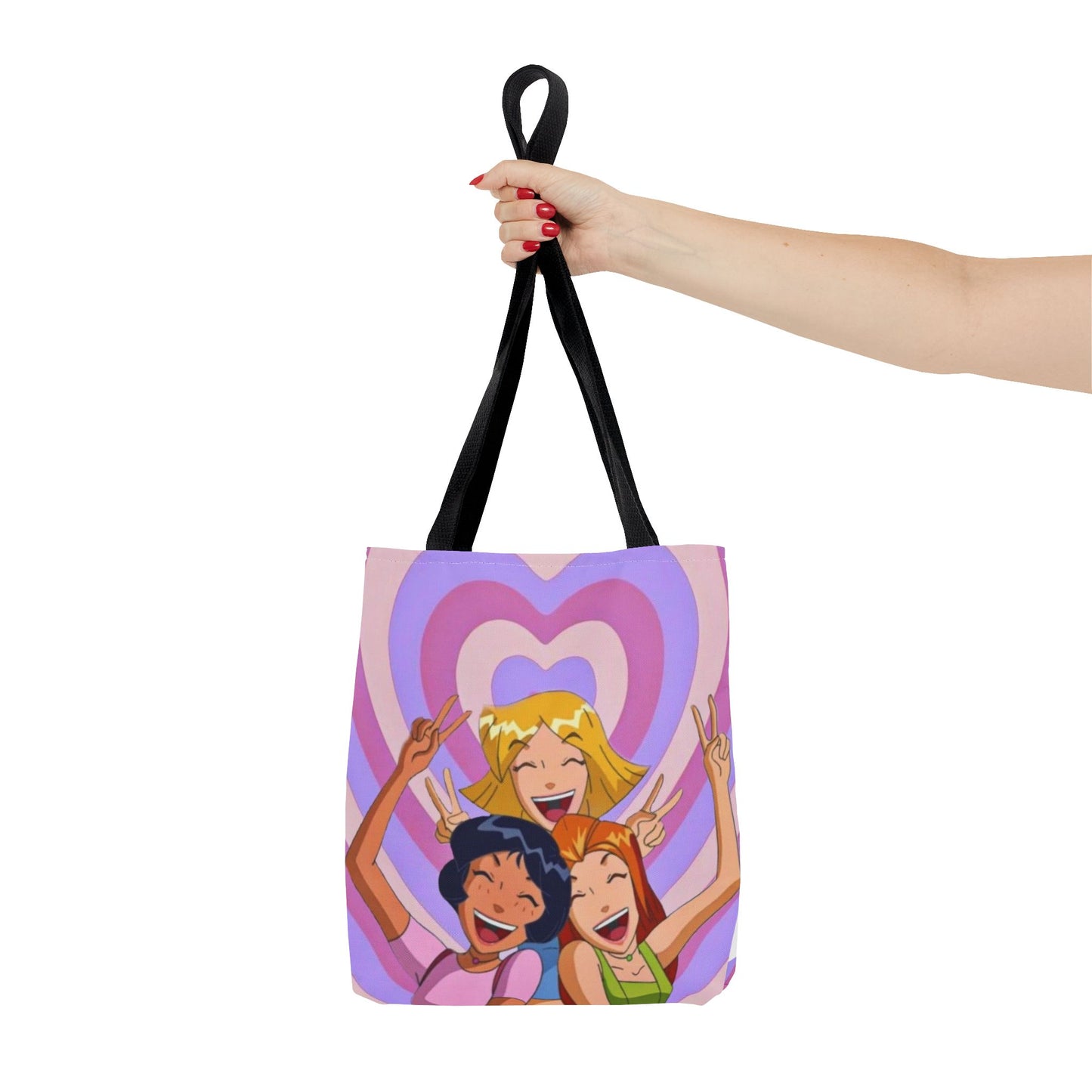 Vibrant Friendship Tote Bag, Cute Shopping Tote, Gift for Friends, Eco-Friendly Bag, Heart Design, Everyday Use