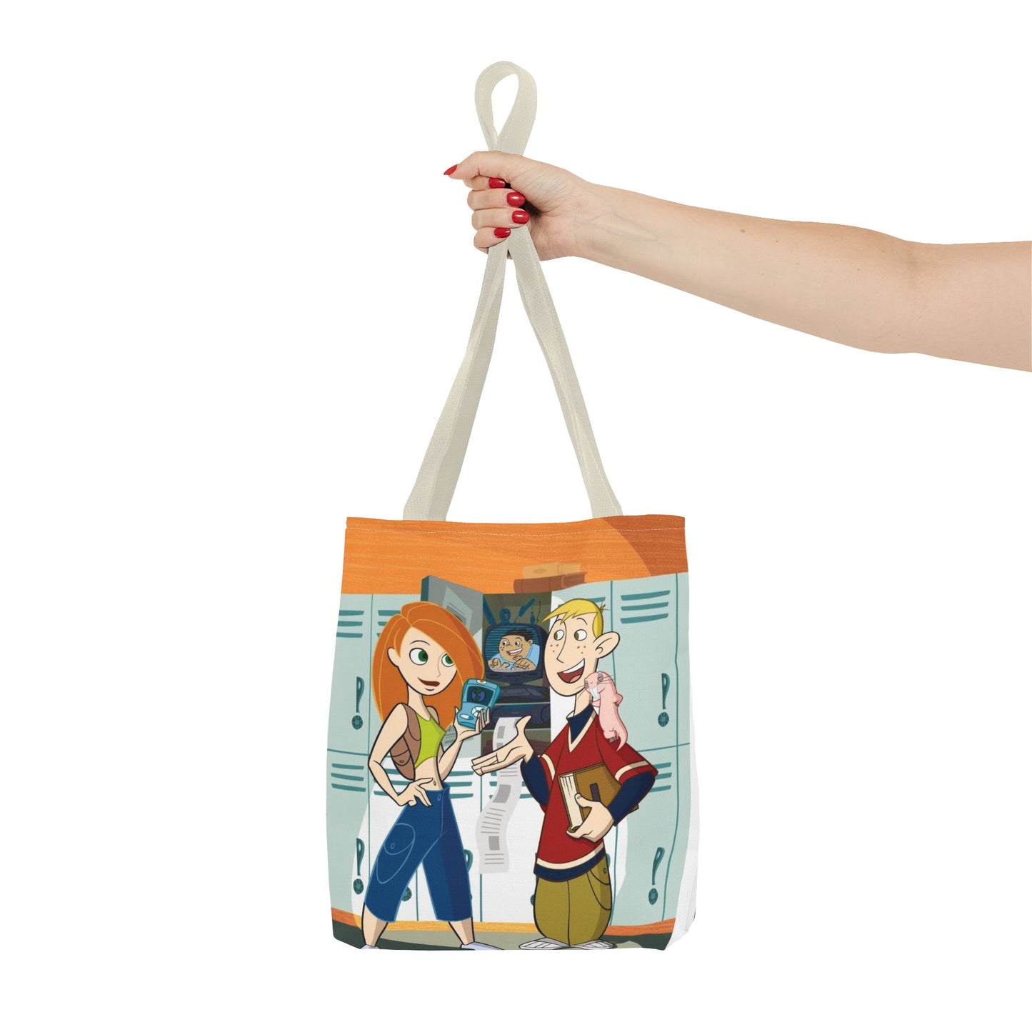 Fun Cartoon Tote Bag, Personalized School Accessory, Everyday Carryall, Unique G ift, Eco-Friendly Shopping Bag