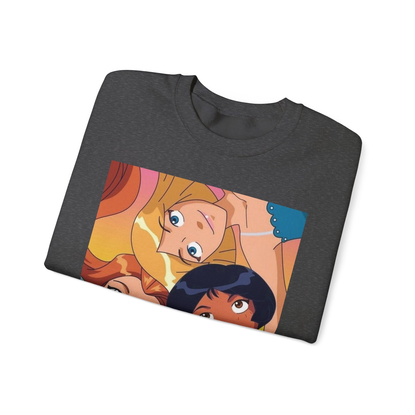Colorful Cartoon Crewneck Sweatshirt - Cozy Gift for Friends, Casual Wear, Studio Lounge, Character Lover, Fun Fashion