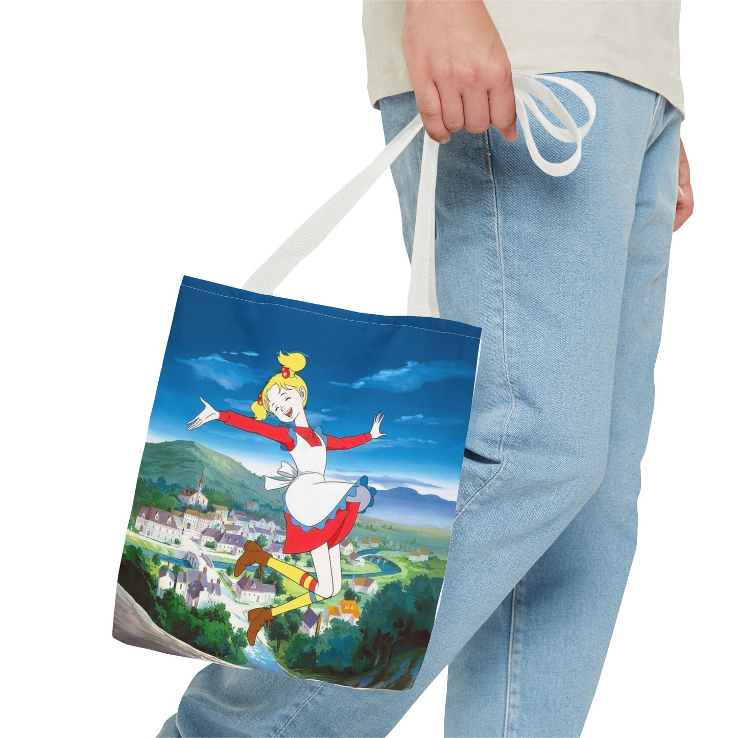Playful Animated Tote Bag, Whimsical Shopping Tote, Cartoon Character Bag, Everyday Use, Gifts for Her