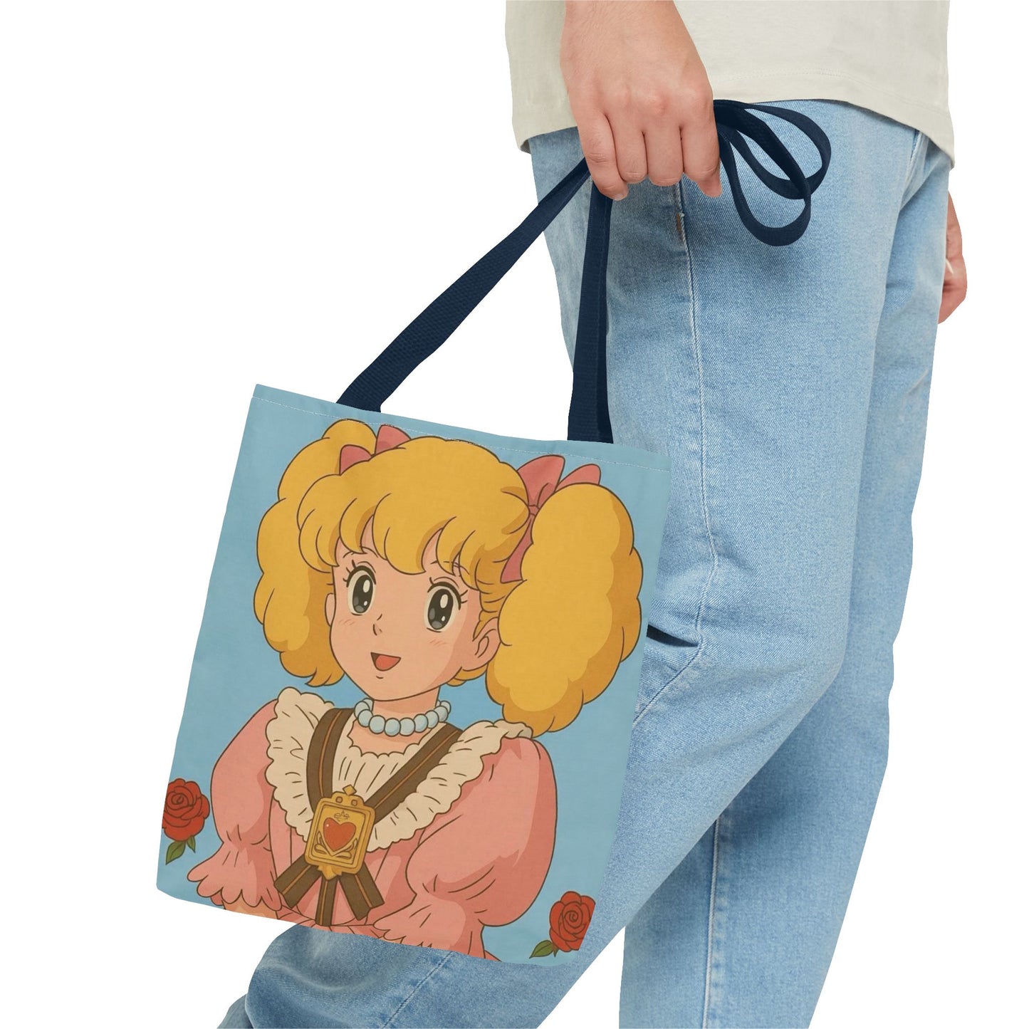 Cute Character Tote Bag, AOP Shopping Bag, Fun Gift Idea, Beach Tote, Cartoon Bag, Lightweight Reusable Bag