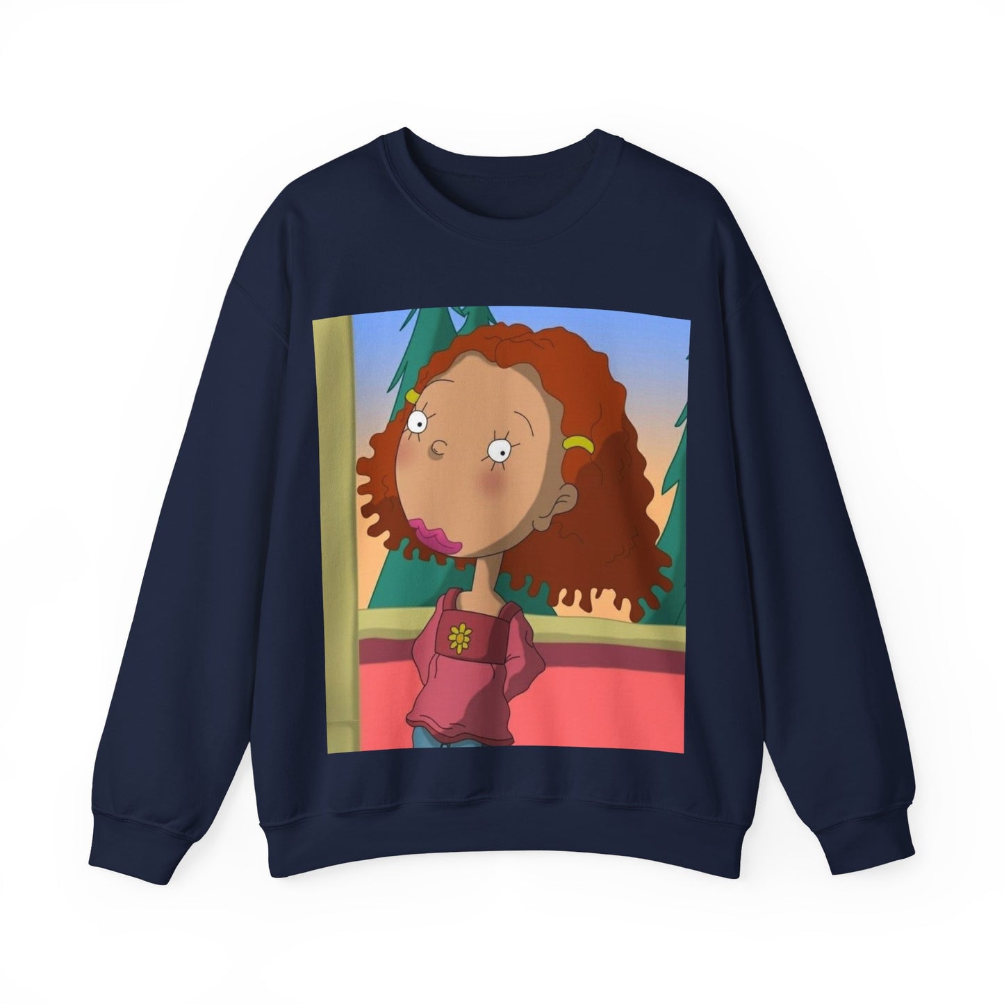 Trendy Cartoon Sweatshirt - Cozy Unisex Crewneck with Playful Character Design, Perfect for Casual Outings, Holidays & Gifts