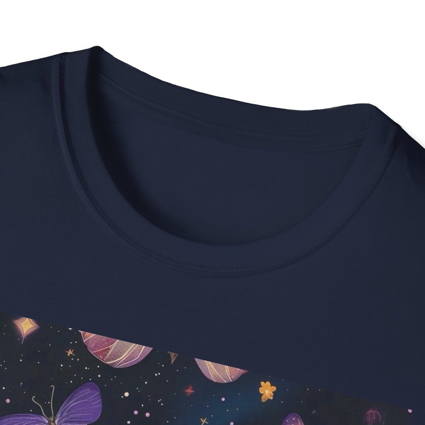 Butterfly Dreamer Unisex Softstyle T-Shirt | Boho Aesthetic Tee, Nature Lover Gift, Casual Wear, Summer Style, Unique Art Top