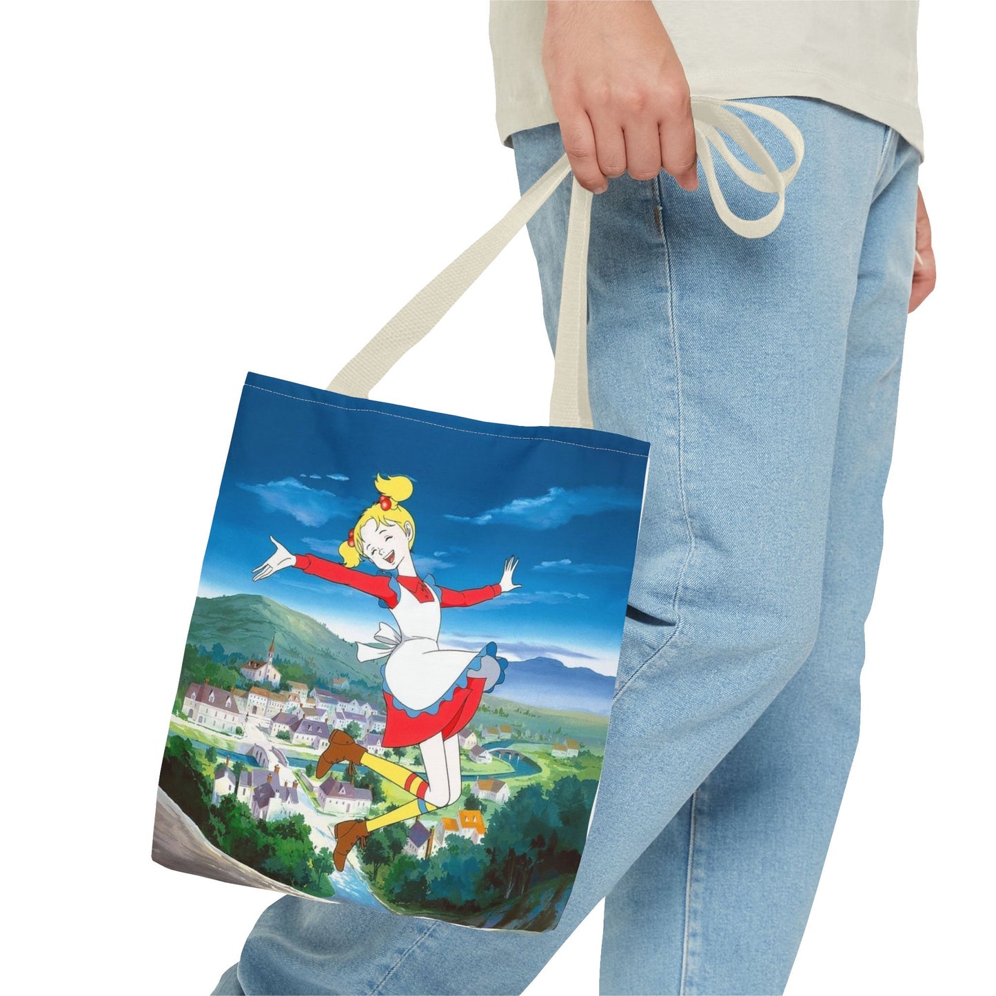 Playful Animated Tote Bag, Whimsical Shopping Tote, Cartoon Character Bag, Everyday Use, Gifts for Her