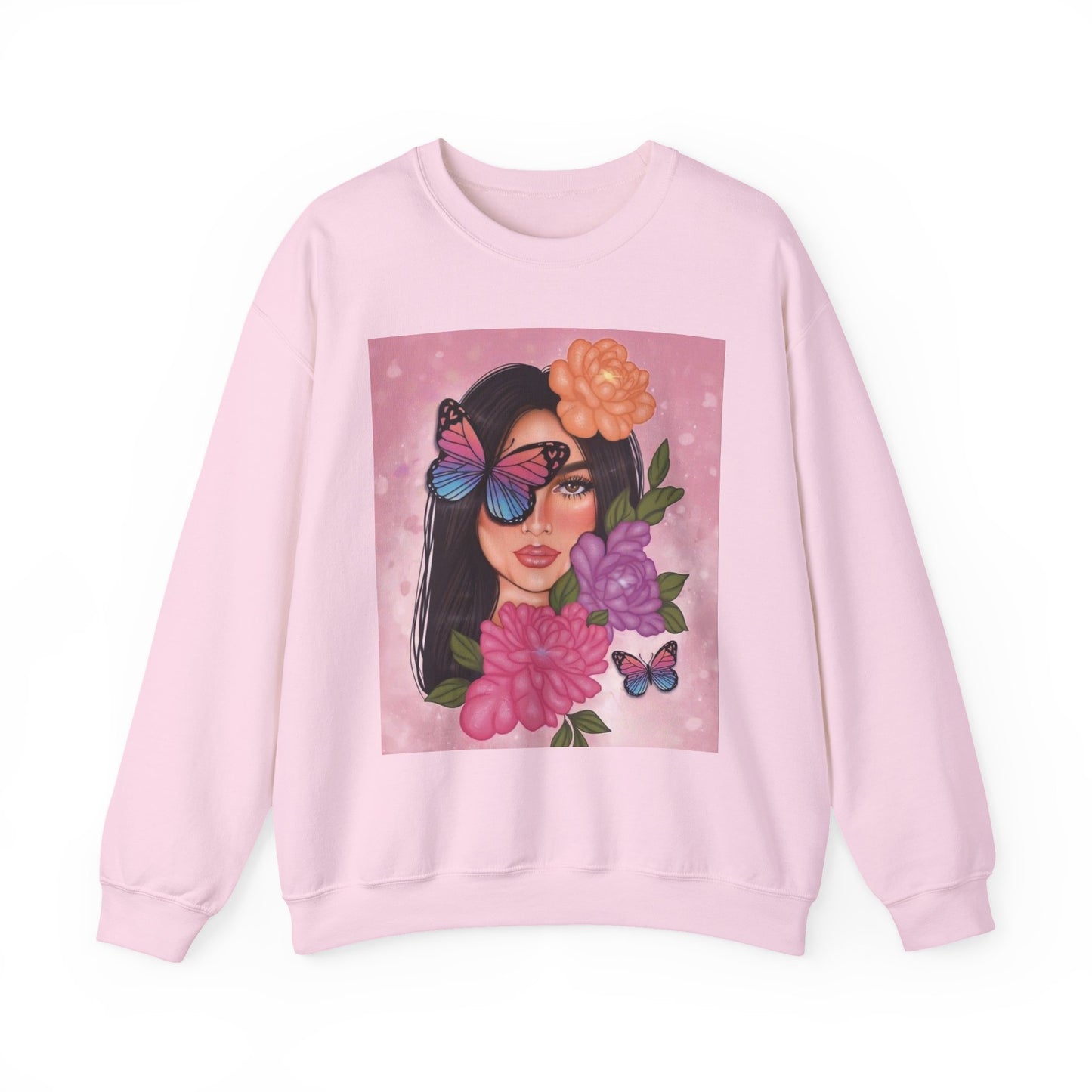 Butterfly Floral Unisex Crewneck Sweatshirt, Cozy Gift for Her, Spring Fashion, Butterfly Art Apparel, Perfect for Birthdays & Casual Wear