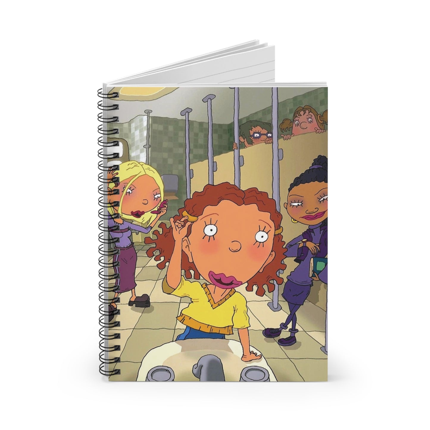 Whimsical Girls Spiral Notebook - Fun School Supplies, Journal, Back to School Gift, Cute Stationery, Vintage Cartoon Design