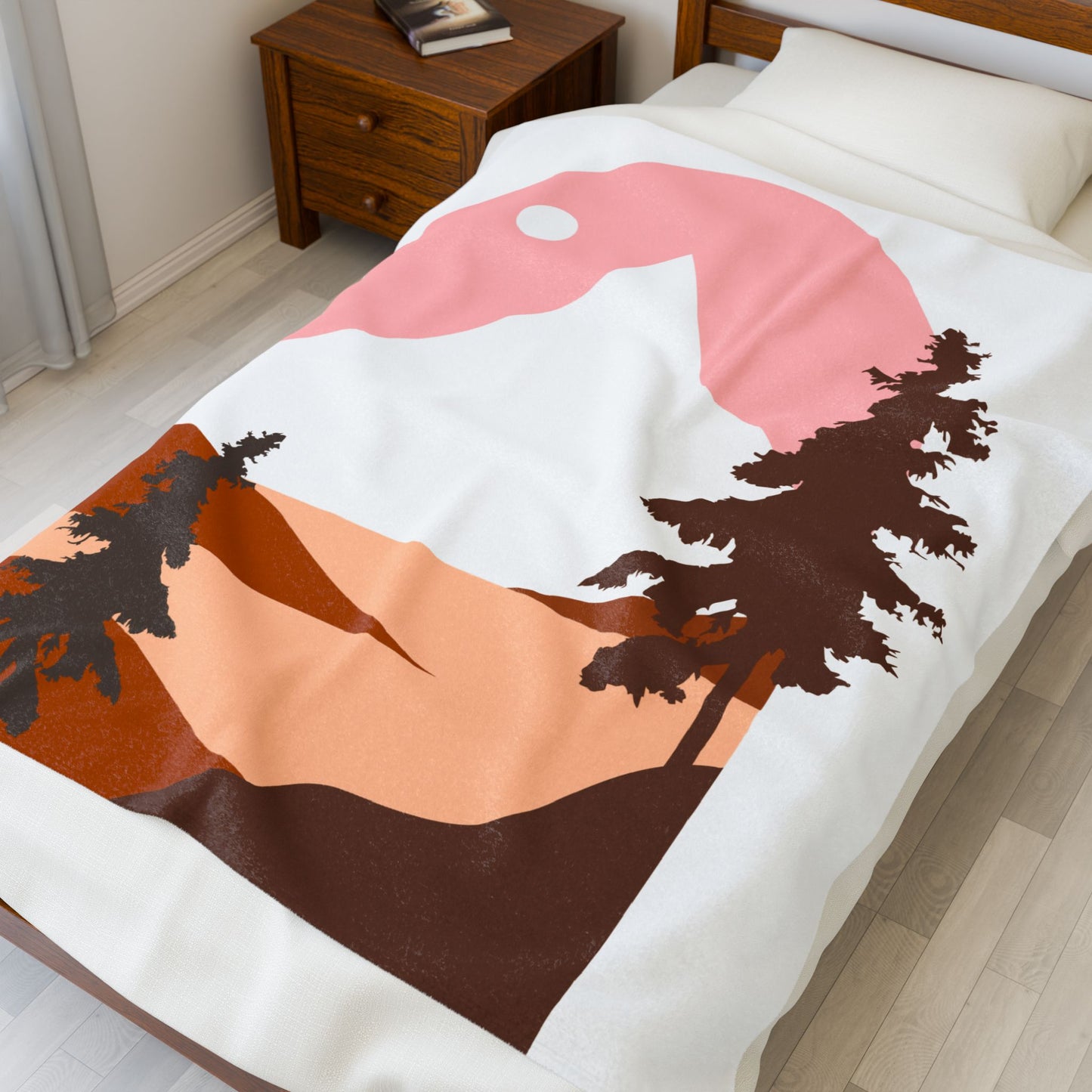 Nature-Inspired Velveteen Plush Blanket – Cozy Throw, Perfect for Home Decor, Gifting, Camping, or Movie Nights '