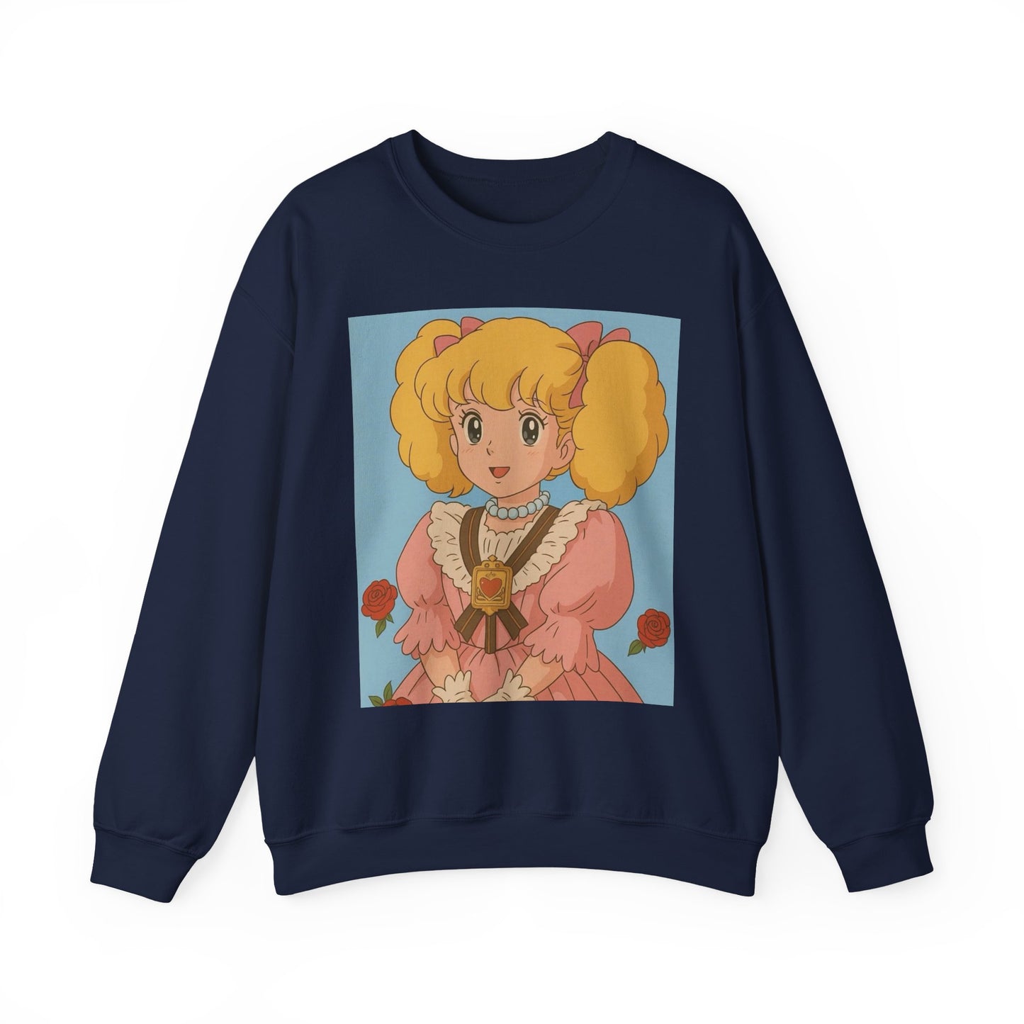 Cute Vintage Cartoon Crewneck Sweatshirt - Cozy Gift for Anime Lovers, Pastel Aesthetic Apparel, Unisex Pullover for All Occasions