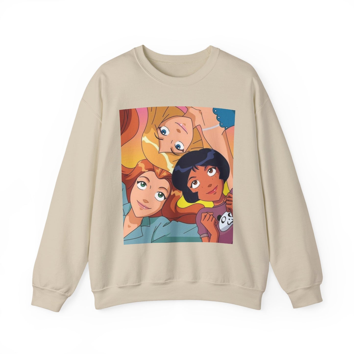 Colorful Cartoon Crewneck Sweatshirt - Cozy Gift for Friends, Casual Wear, Studio Lounge, Character Lover, Fun Fashion