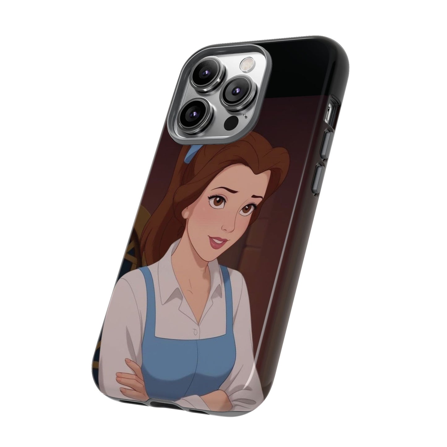 Disney Princess Phone Case, Tough Cases for Girls, Aesthetic Phone Cover, Belle Inspired Design, Cute Gift for Kids