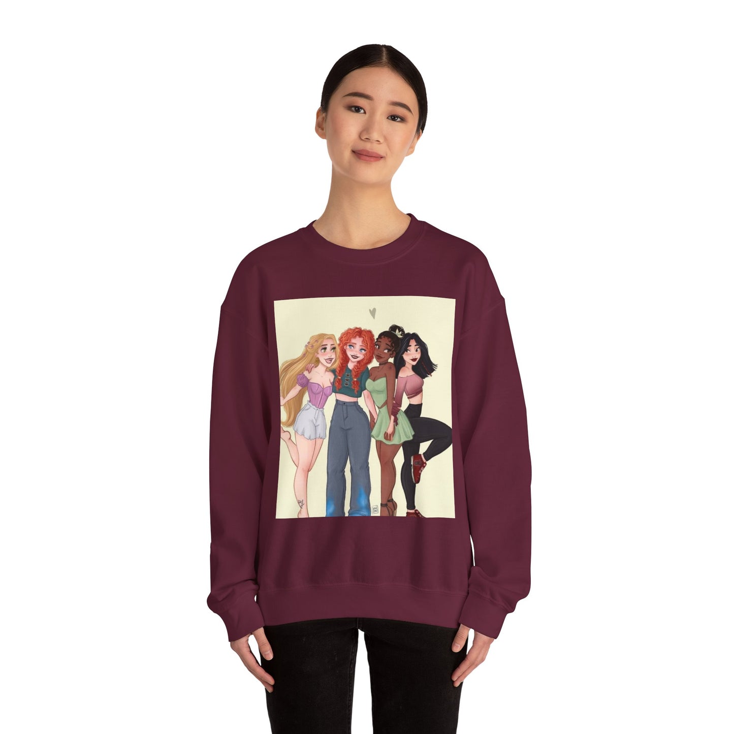 Girls' Friendship Crewneck Sweatshirt, Cozy Gender-Neutral Sweatshirt, Casual Gift for Friends, Cute Apparel, Everyday Wear