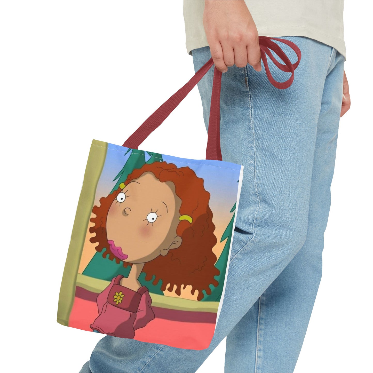 Whimsical Character Tote Bag, Fun Shopping Bag, Everyday Use, Eco-Friendly Gift, Unique Art, Novelty Accessory, Cartoon Lover's Bag