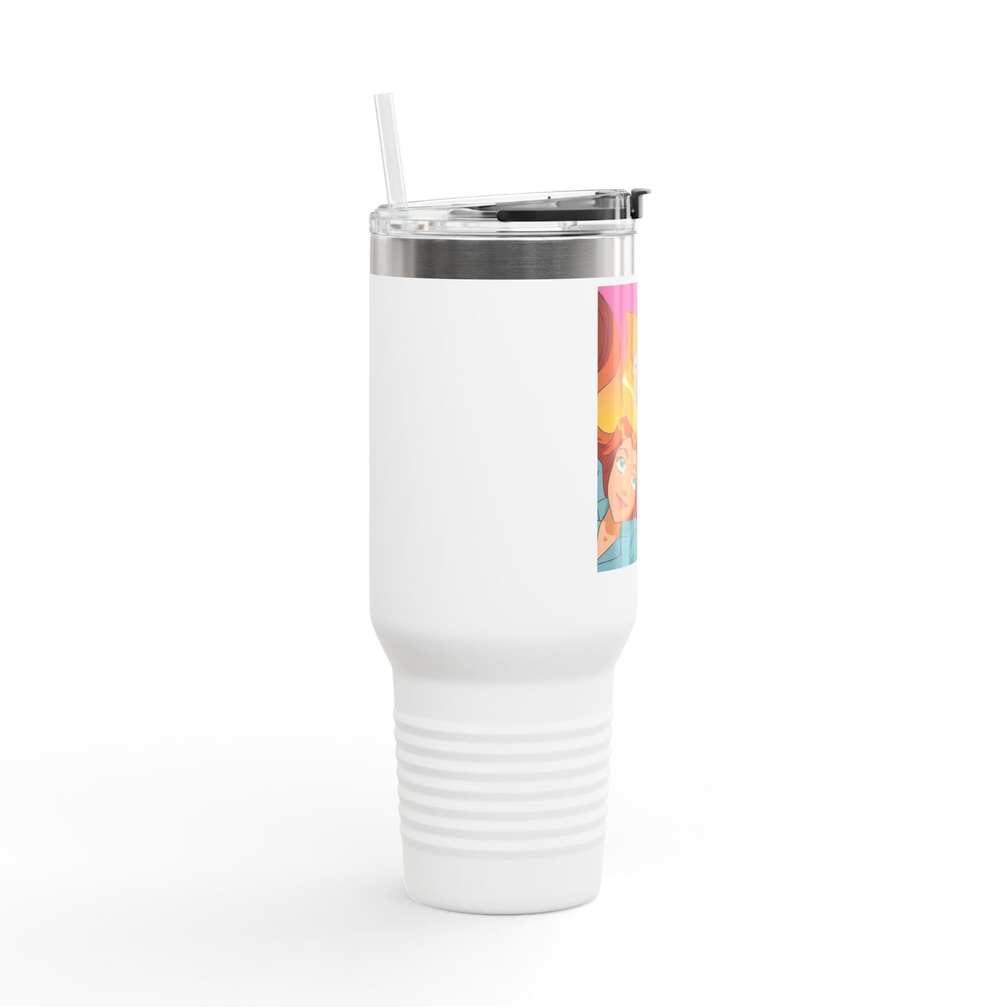 Colorful Insulated Travel Mug | Perfect for Road Trips, Birthdays, and Everyday Enjoyment | Cartoon Theme, Gift for Friends, Fun Design