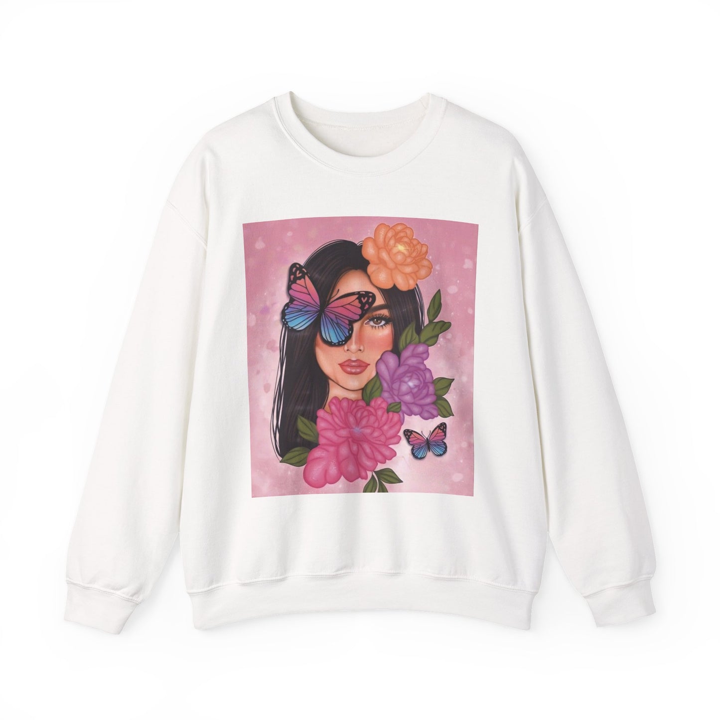 Butterfly Floral Unisex Crewneck Sweatshirt, Cozy Gift for Her, Spring Fashion, Butterfly Art Apparel, Perfect for Birthdays & Casual Wear
