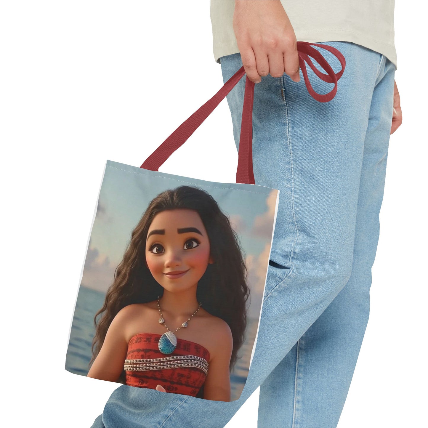 Moana-Inspired Tote Bag, Stylish Beach Tote, Gen Z Fashion, Vacation Accessory, Gift for Disney Lovers, Eco-Friendly Bag