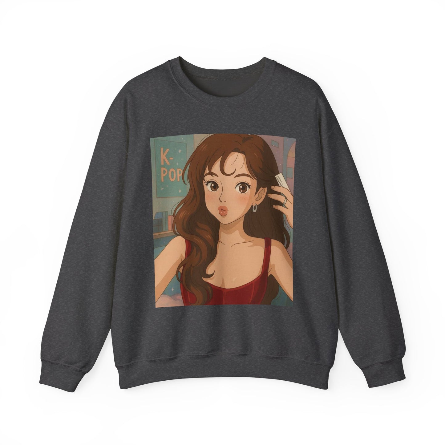 K-Pop Inspired Crewneck Sweatshirt, Cozy Pullover, Casual Sweatshirt, Perfect Gift for Fans, Trendy Aesthetic Fashion, Comfy Everyday Wear